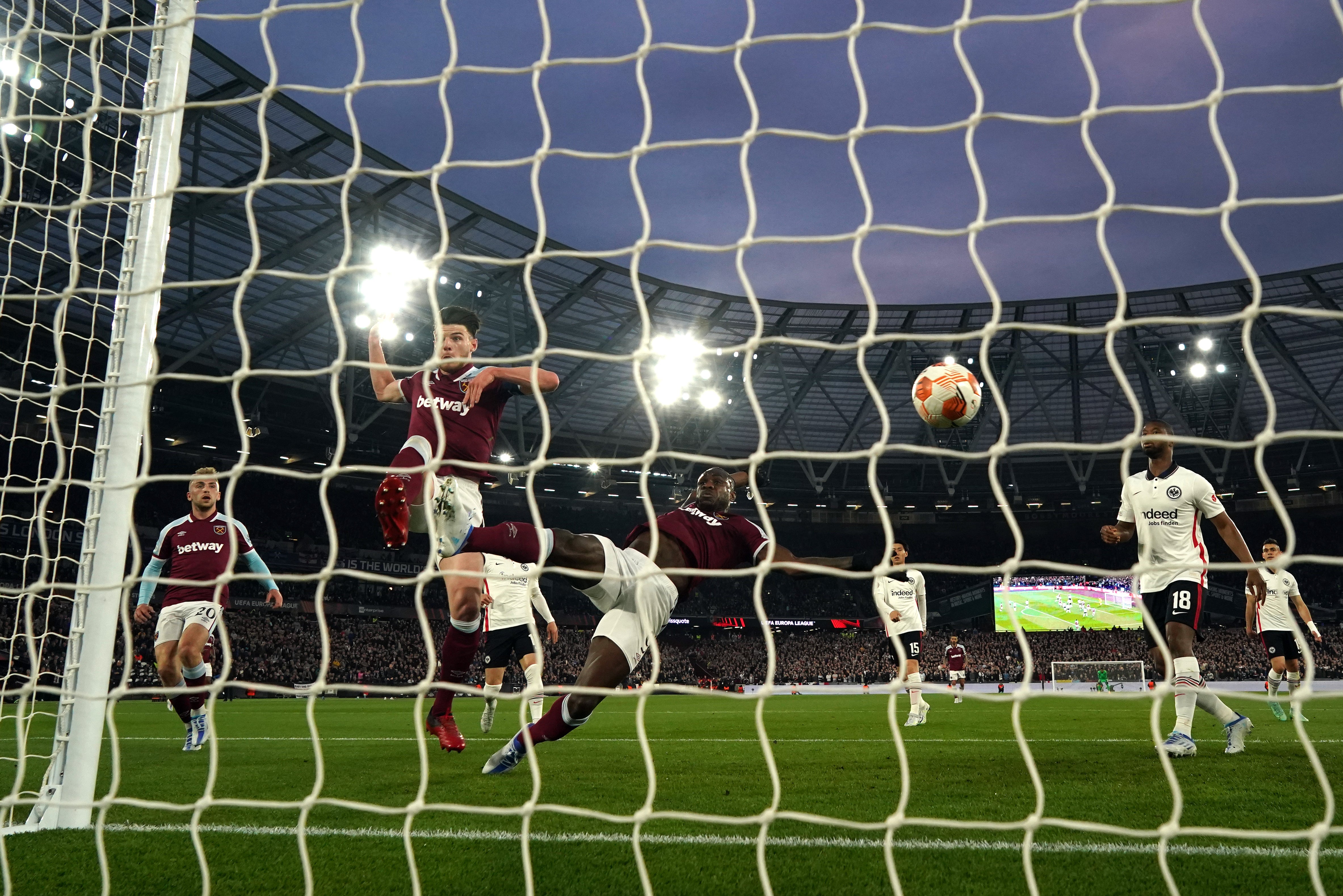 Michail Antonio fired West Ham level against Frankfurt but they must overturn a 2-1 deficit (Nick Potts/PA)