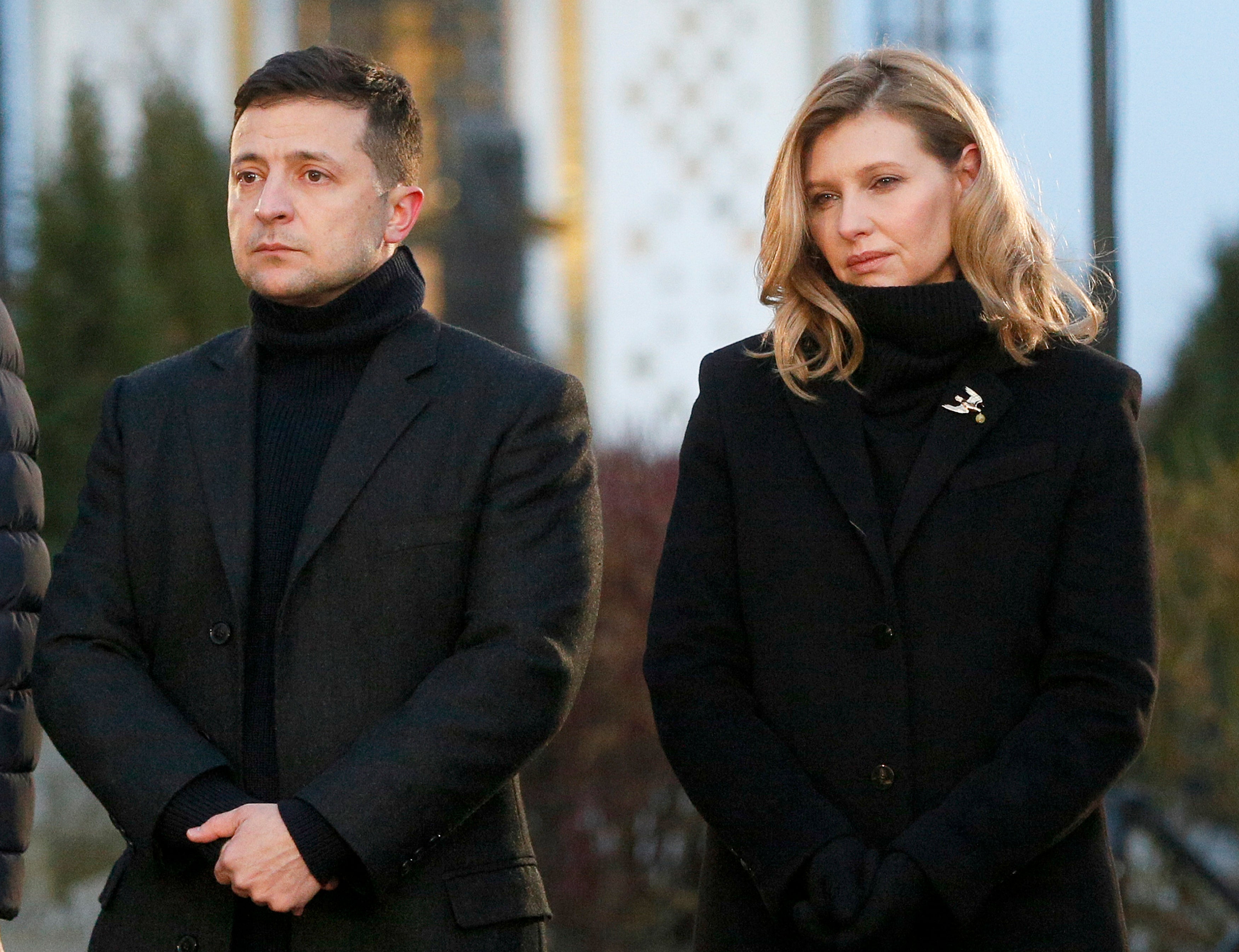 Ukraine President Volodymyr Zelensky and his wife pictured in 2019, three years before Russia’s invasion