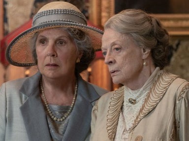 Penelope Wilton (left) and Maggie Smith in ‘Downton Abbey: A New Era’