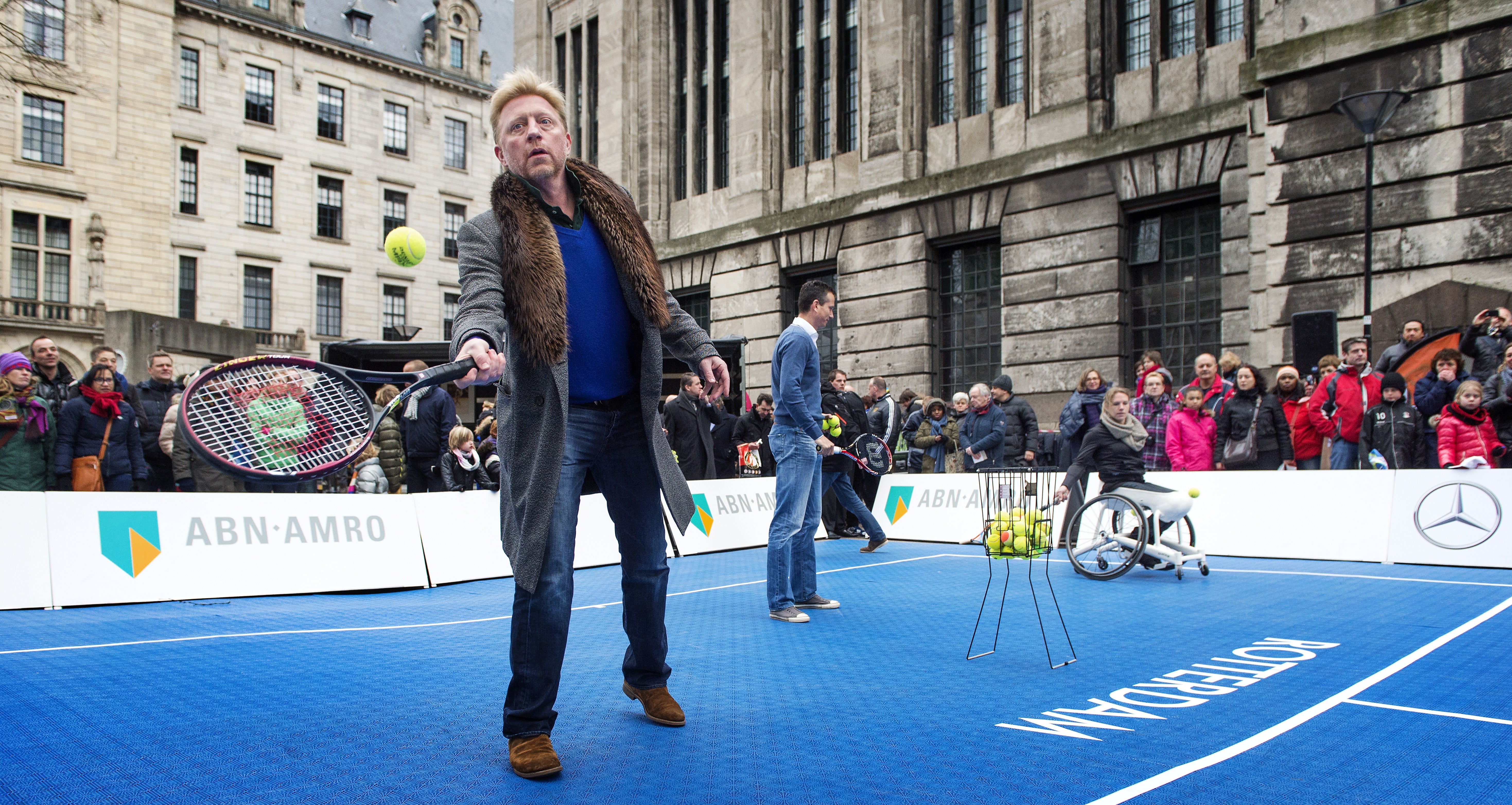 Becker at the promotion of the a tennis tournament in Rotterdam, on 9 February 2013