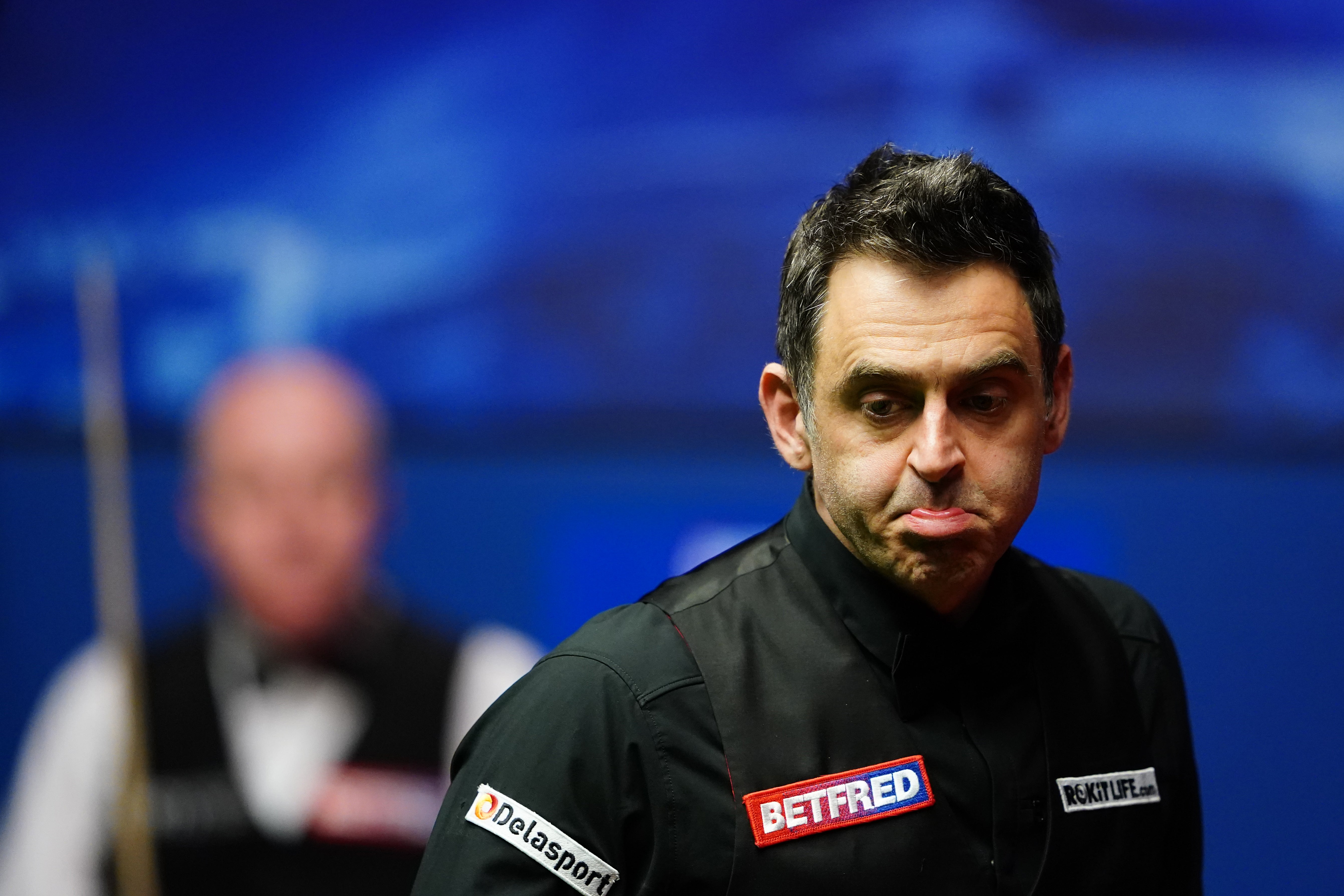 Ronnie O’Sullivan opened up a 10-6 lead in his World Championship semi-final against John Higgins (Zac Goodwin/PA)