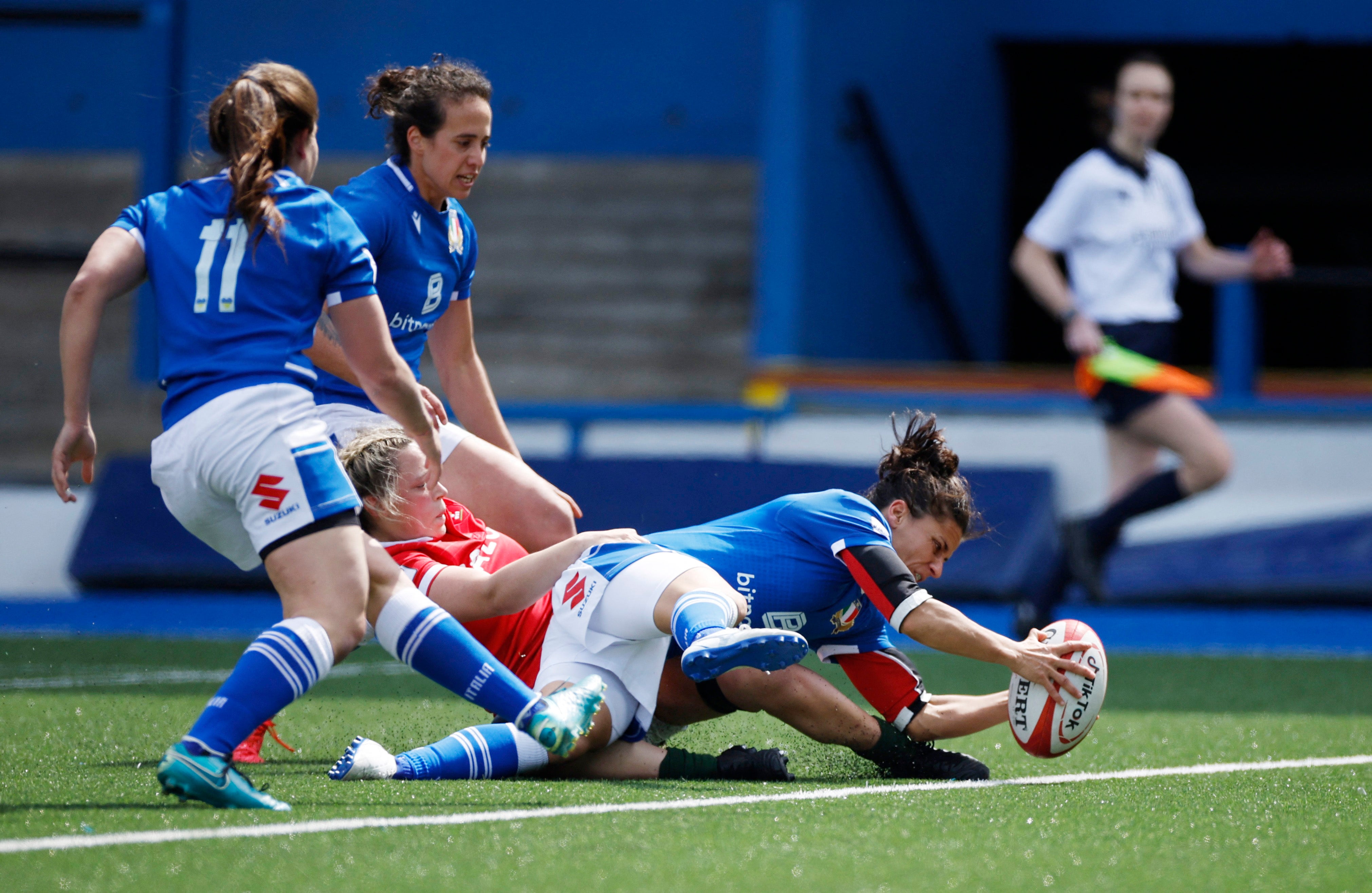 Sara Barattin scored Italy’s only try of the day