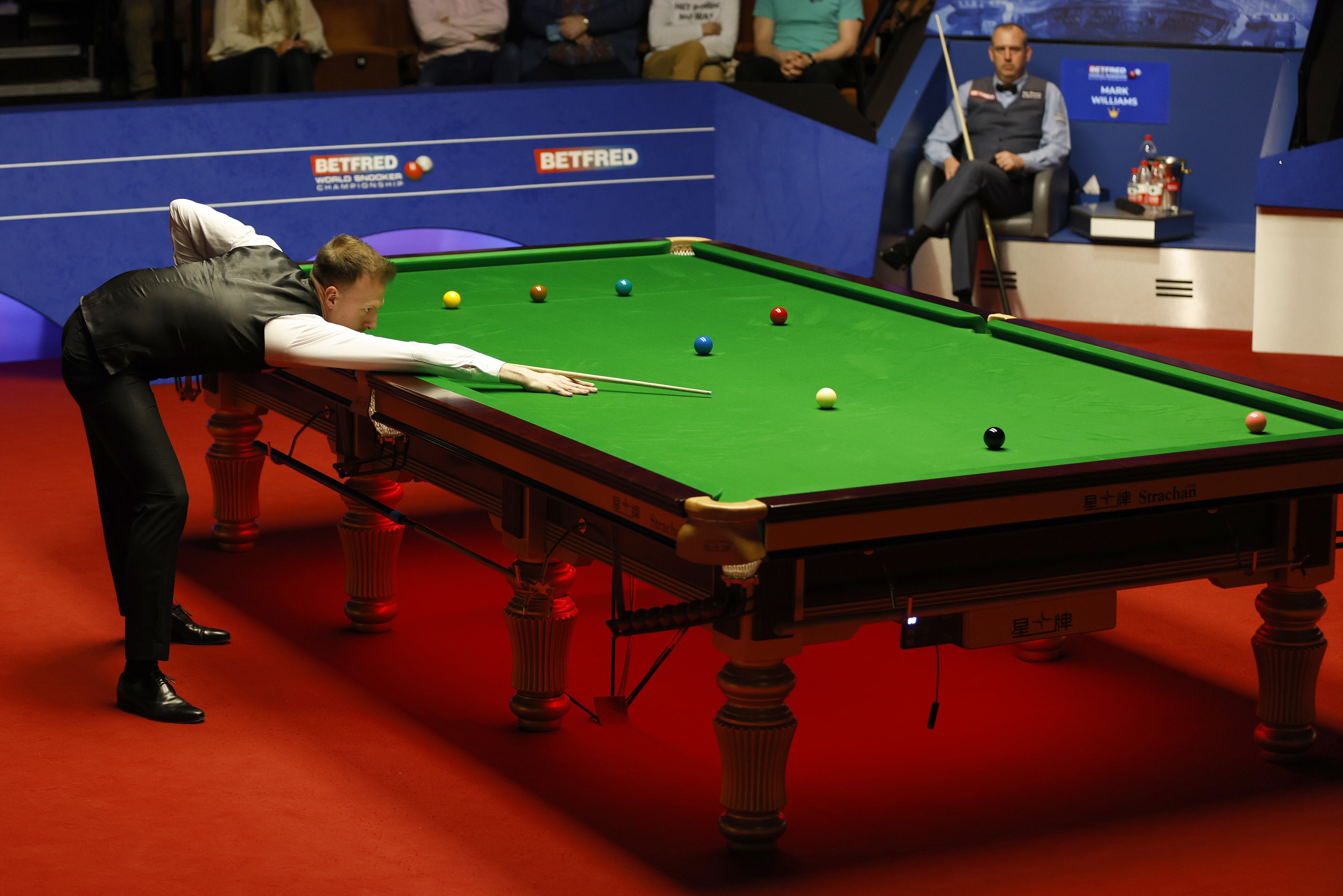 Judd Trump and Mark Williams received a standing ovation at the Crucible (Richard Sellers/PA)