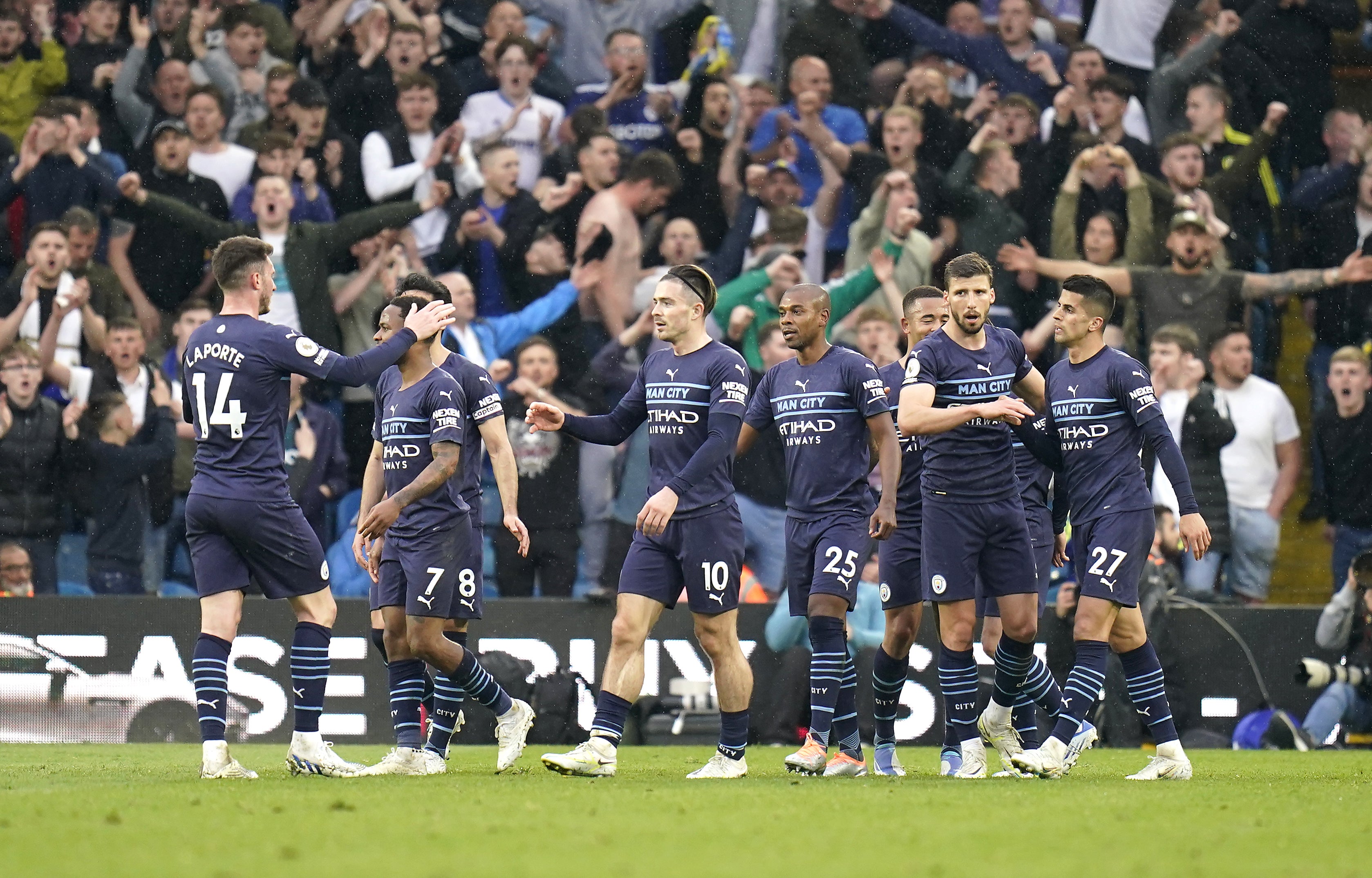 Manchester City responded to Liverpool’s victory earlier in the day with a 4-0 hammering of Leeds (Danny Lawson/PA)