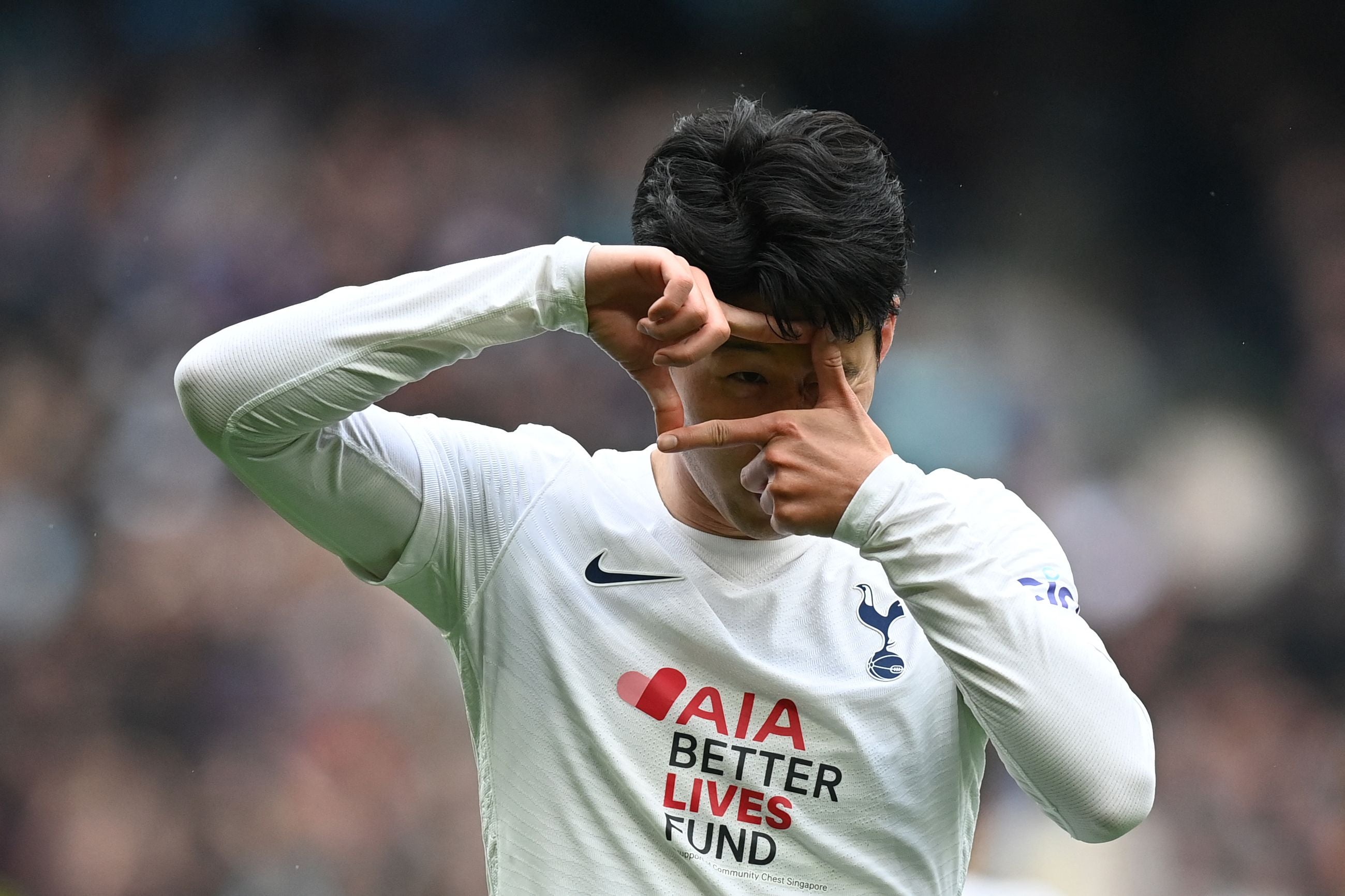 Tottenham Hotspur's South Korean striker Son Heung-Min celebrates