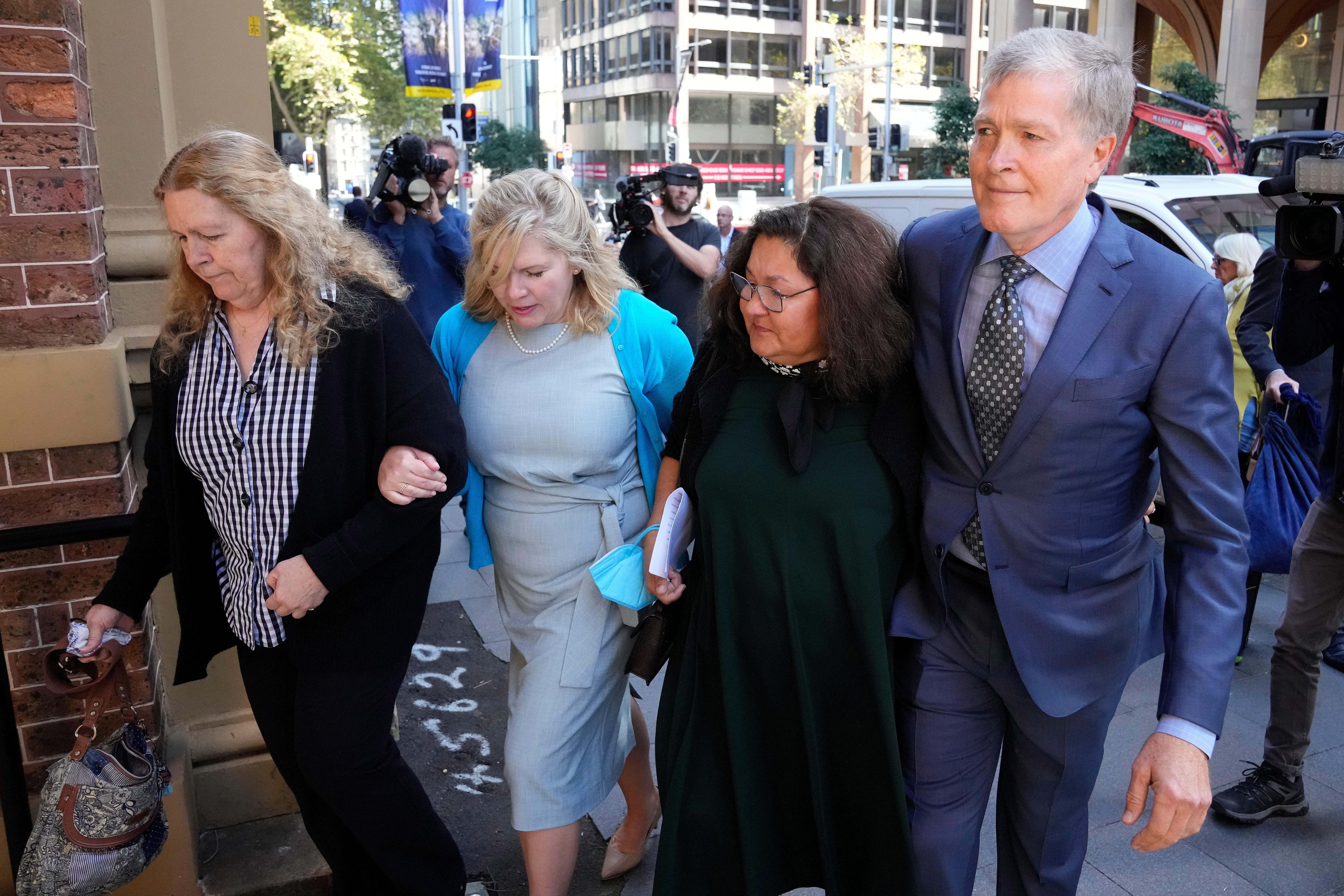 The family of Scott Johnson arrive for a sentencing hearing for their brother’s killer on 2 May