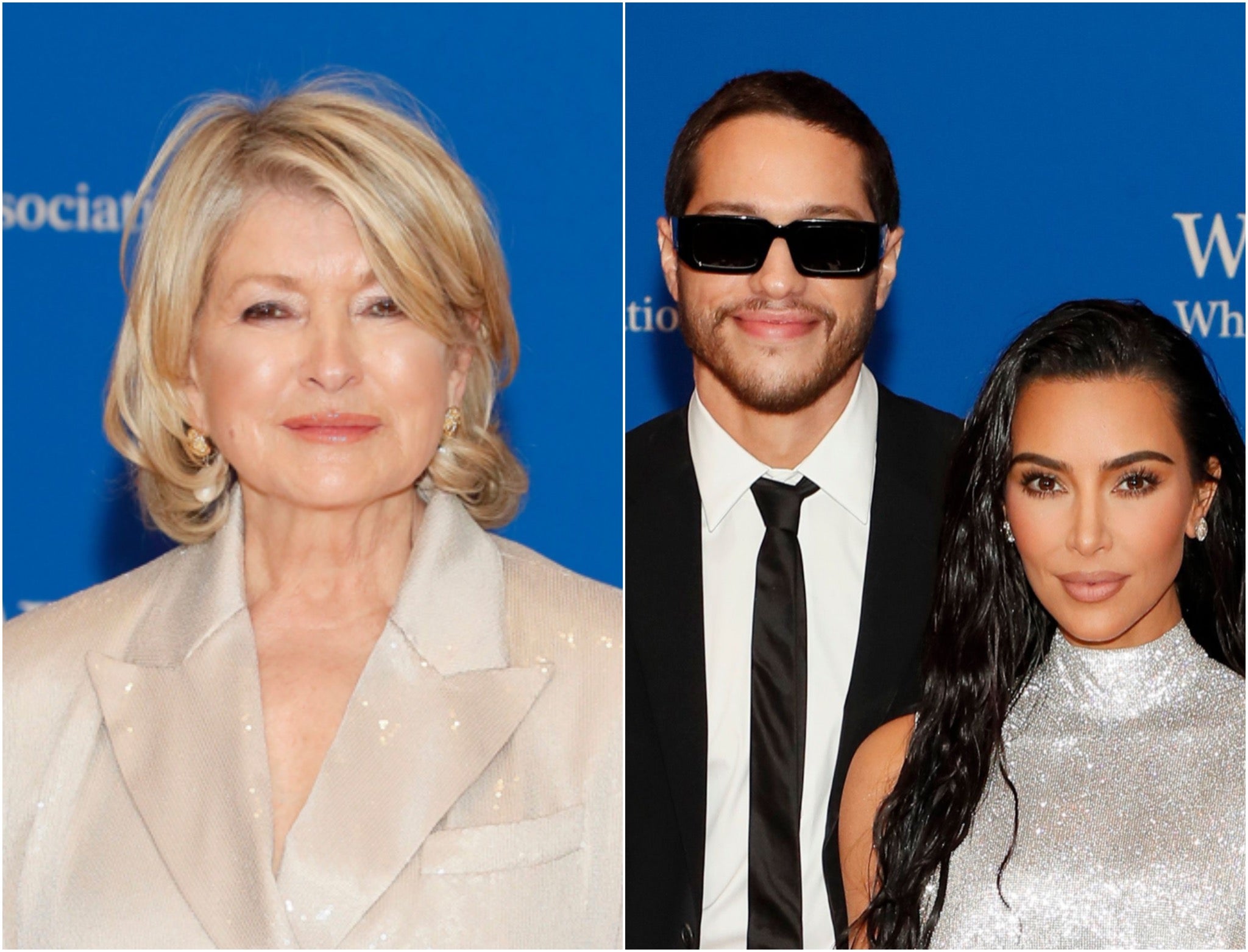 Martha Stewart, Pete Davidson and Kim Kardashian at the 2022 White House Correspondents’ Dinner.