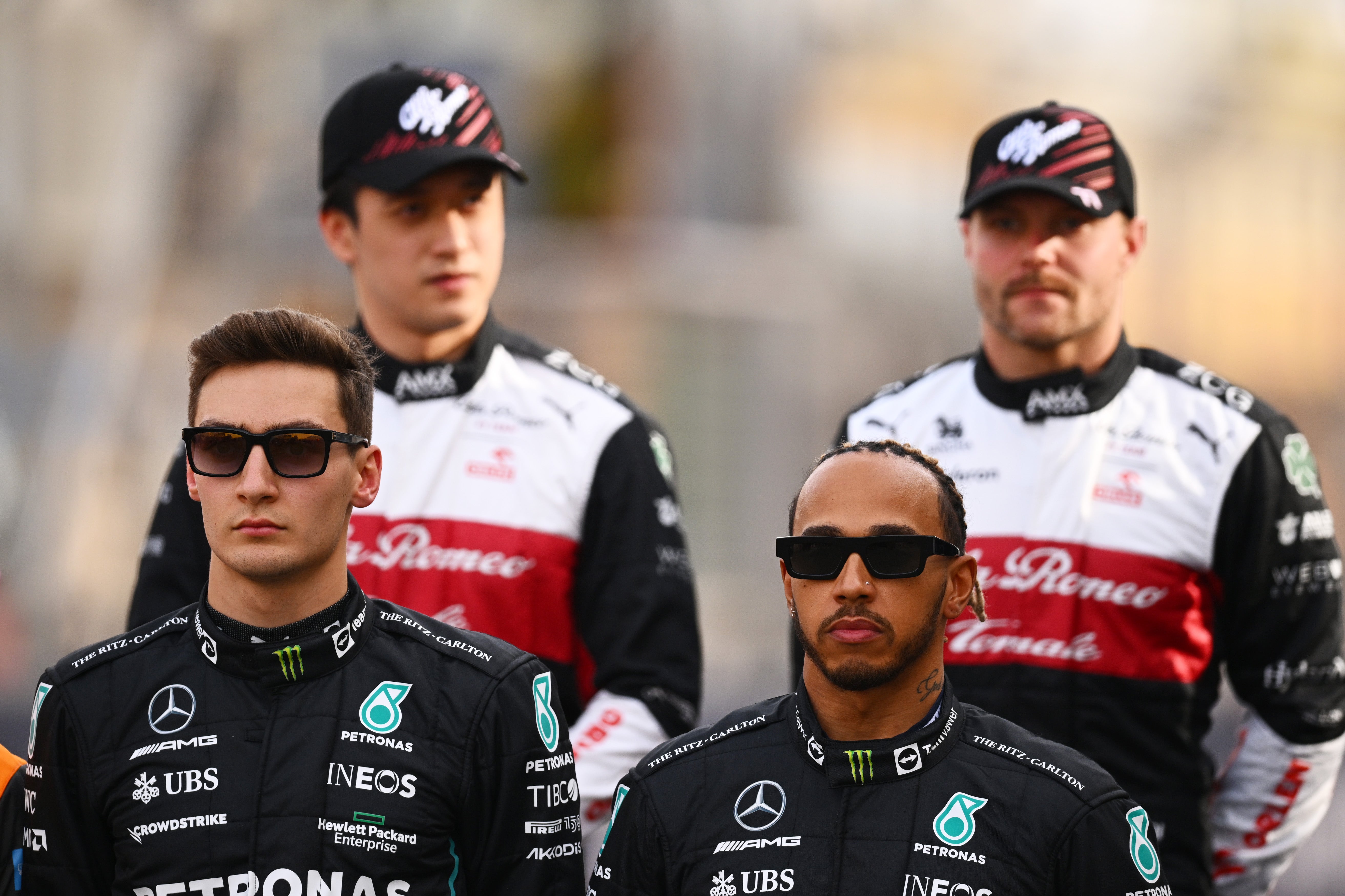 George Russell (left) joined Mercedes from Williams ahead of this season