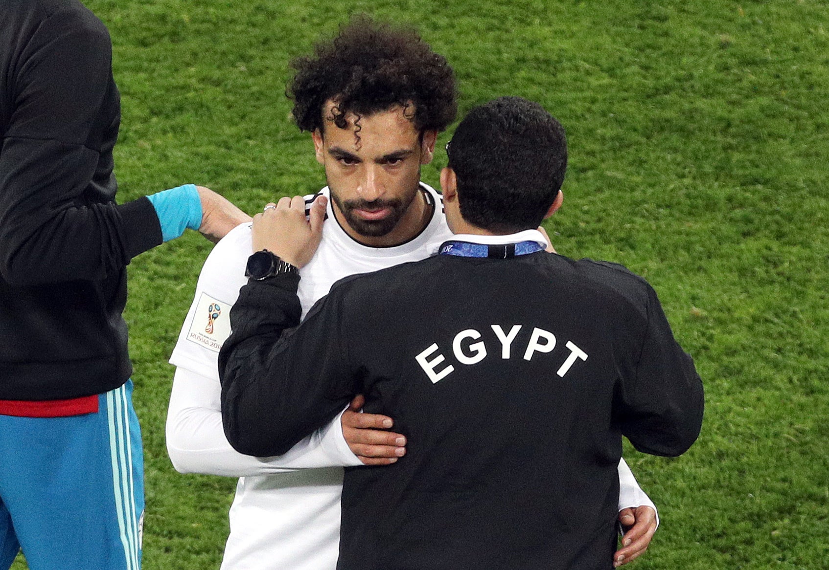 Egypt’s Mohamed Salah was targeted with laser pens during the World Cup play-off match in Senegal (Owen Humphreys/PA)