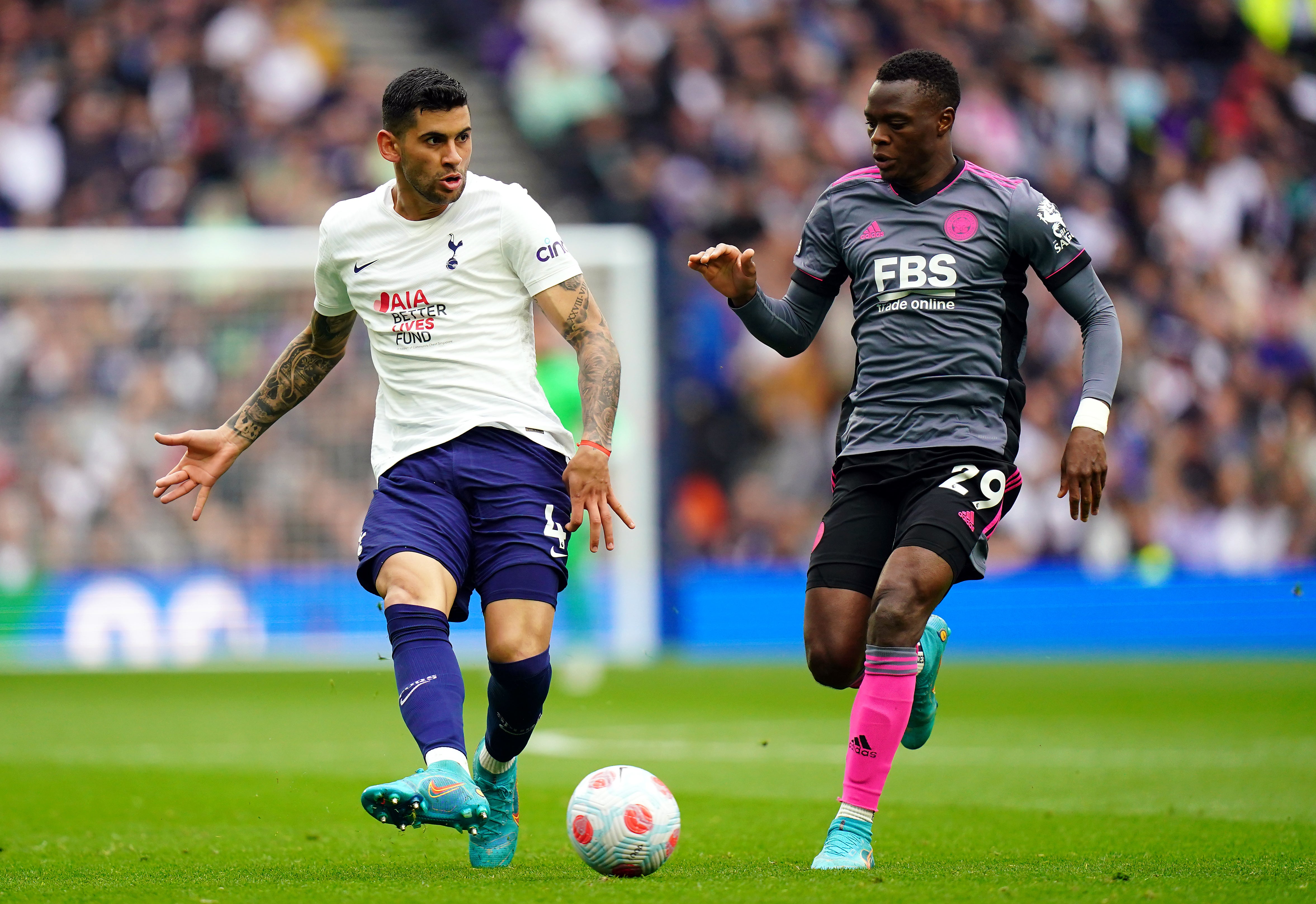 Cristian Romero (left) has impressed for Spurs (Adam Davy/PA)