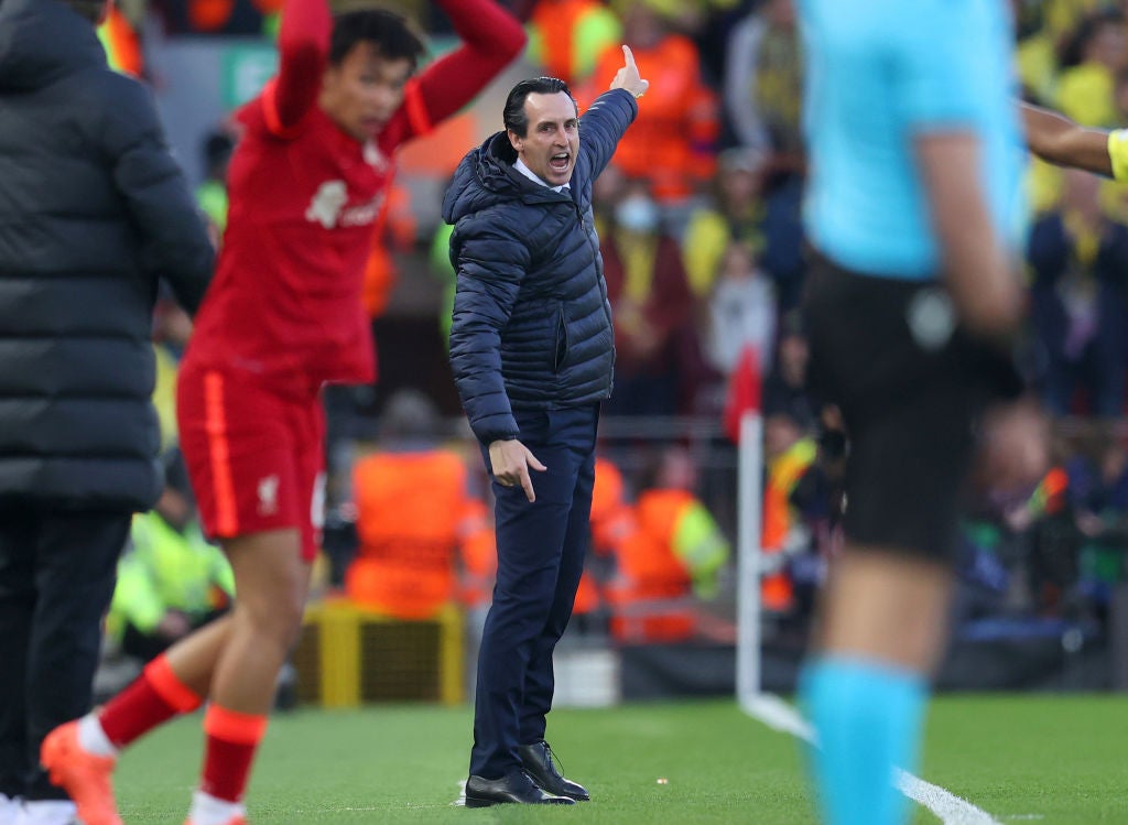 Emery’s side struggled at Anfield but remain in the tie heading back to El Madrigal