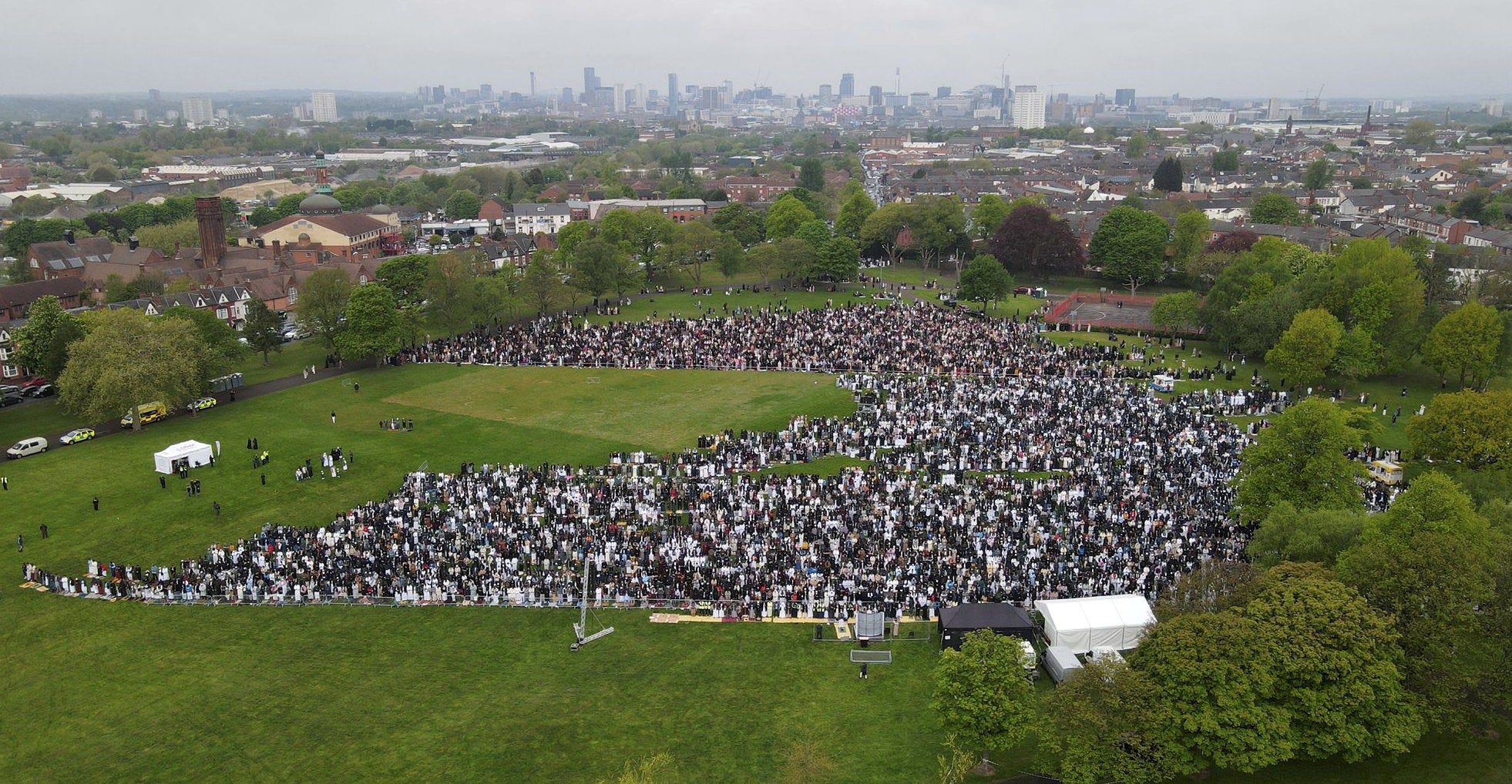 The celebration marks the end of Ramadan