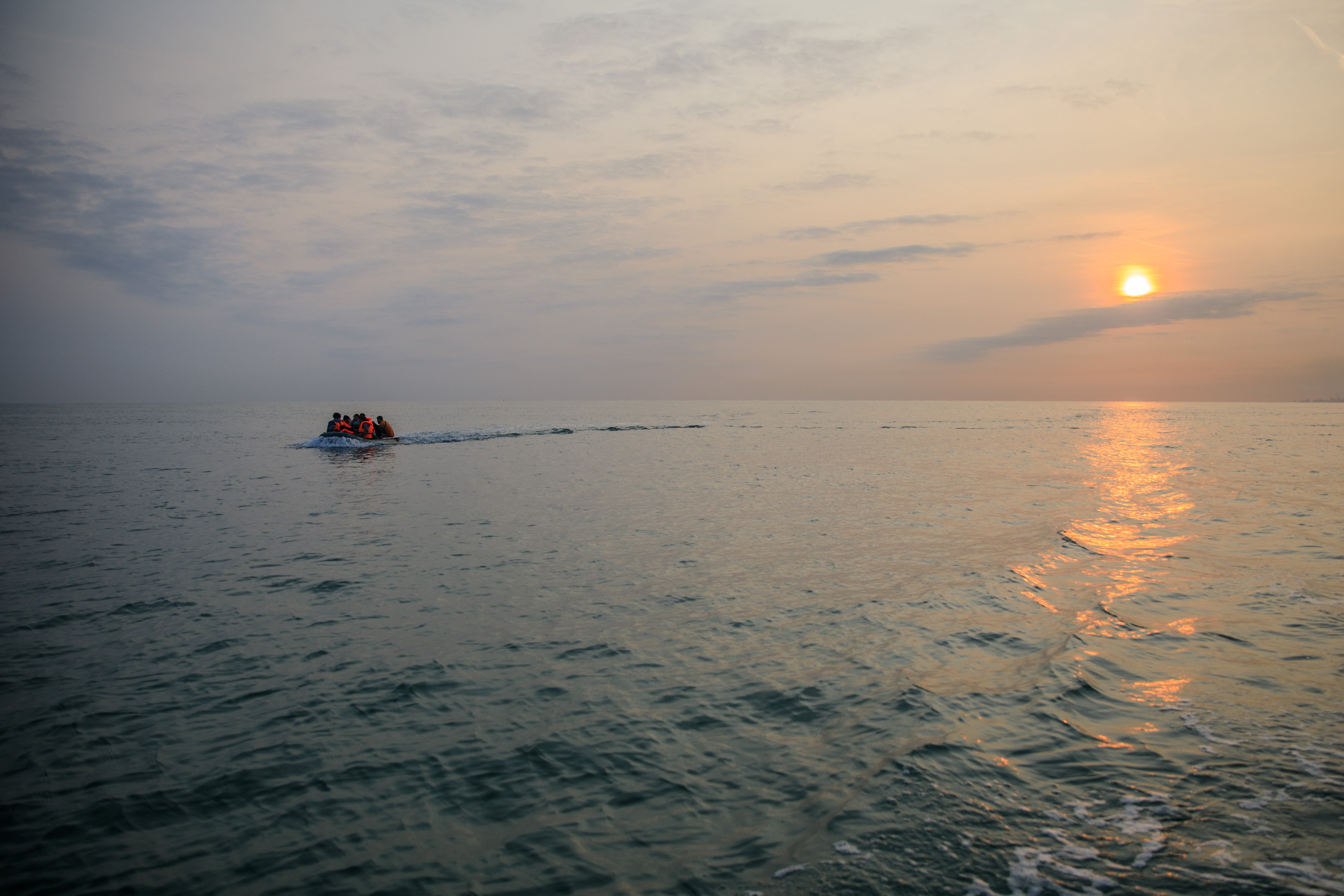 Even when the sea is flat and calm the crossings are dangerous