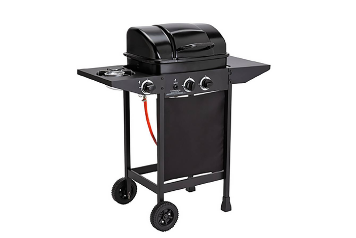 home 2 burner gas bbq with side burner