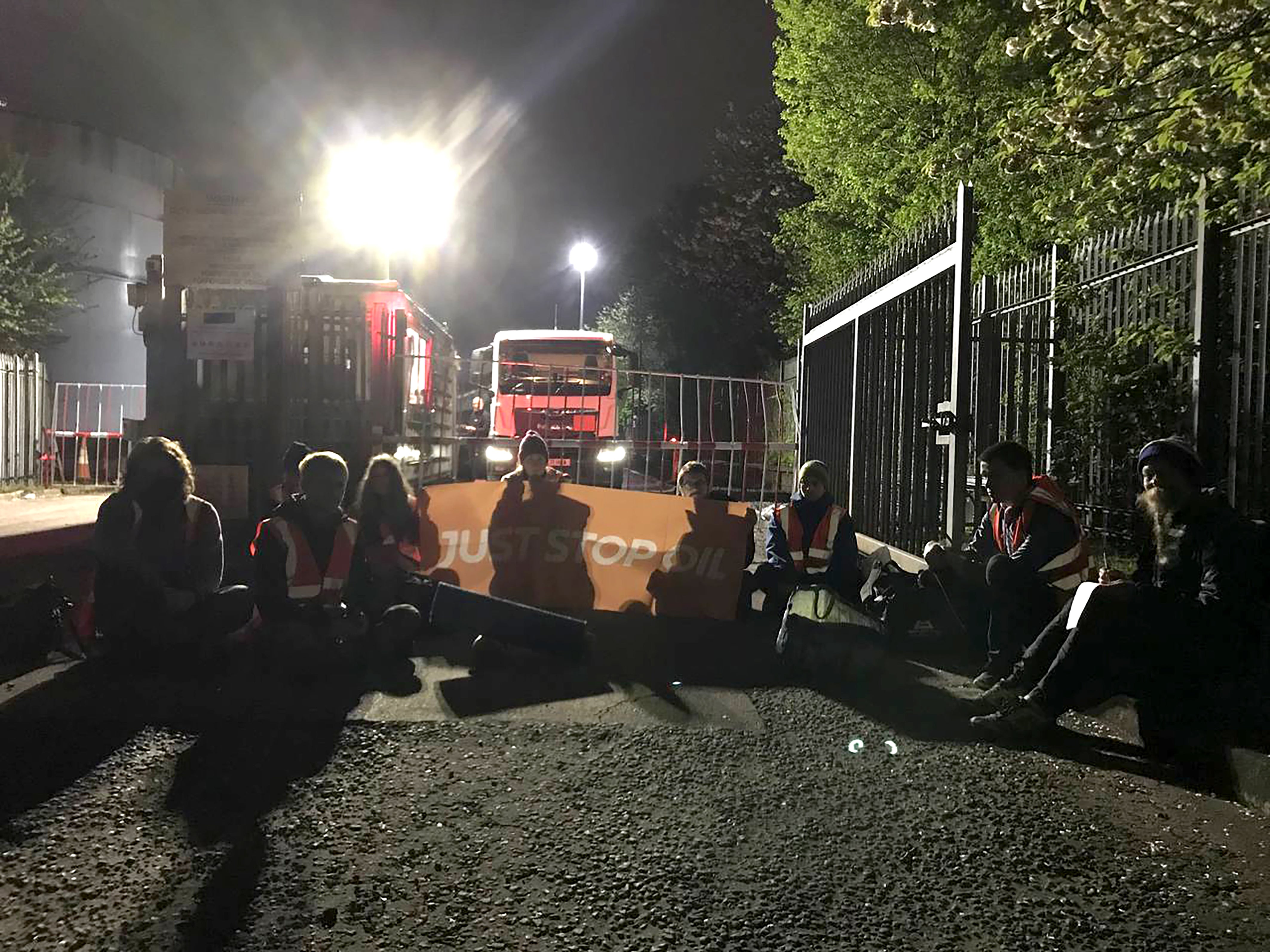 Climate activists have blockaded an oil terminal to call for an end to new oil and gas projects (Just Stop Oil/PA)