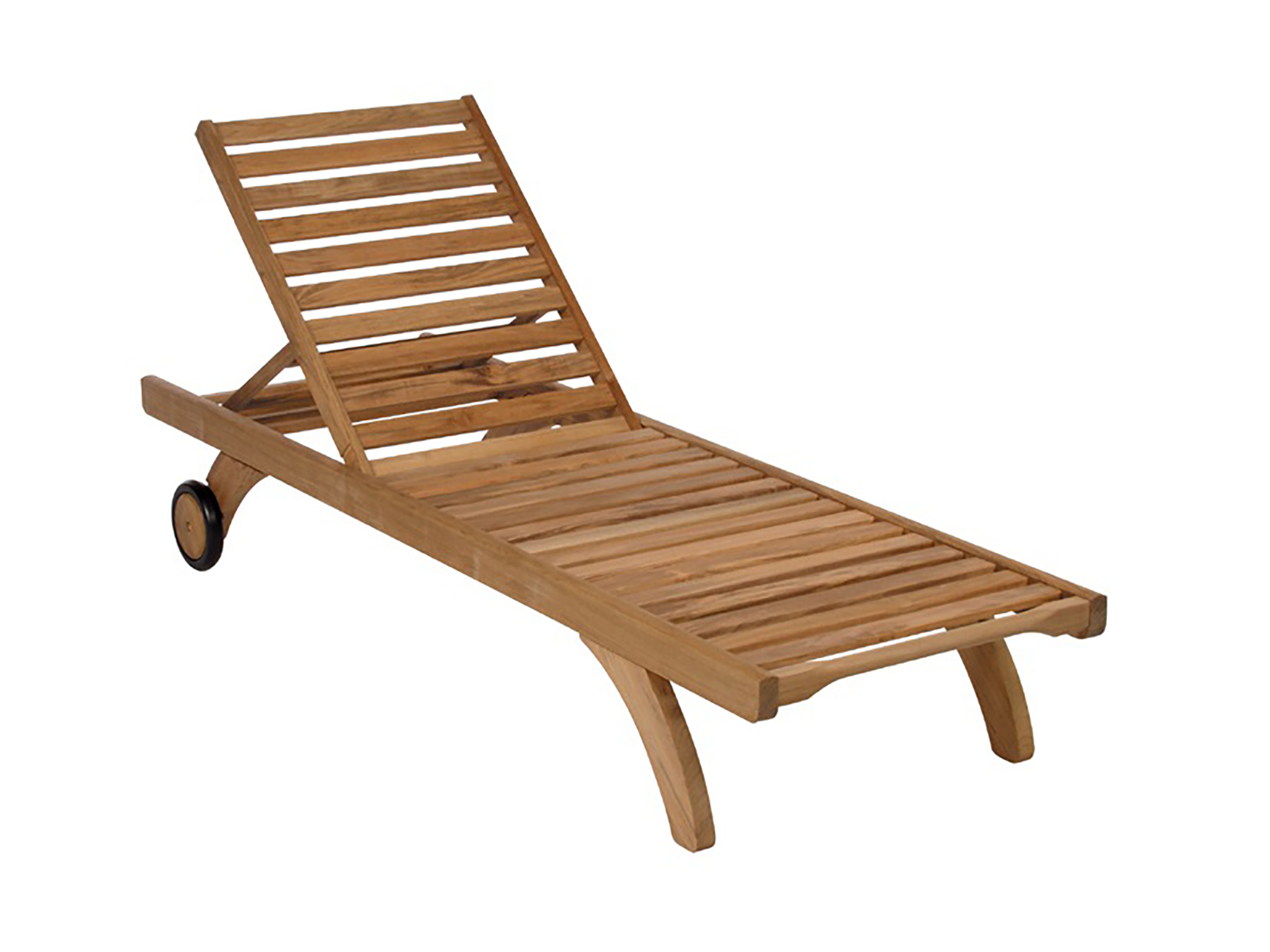 Capri standard garden lounger, natural teak