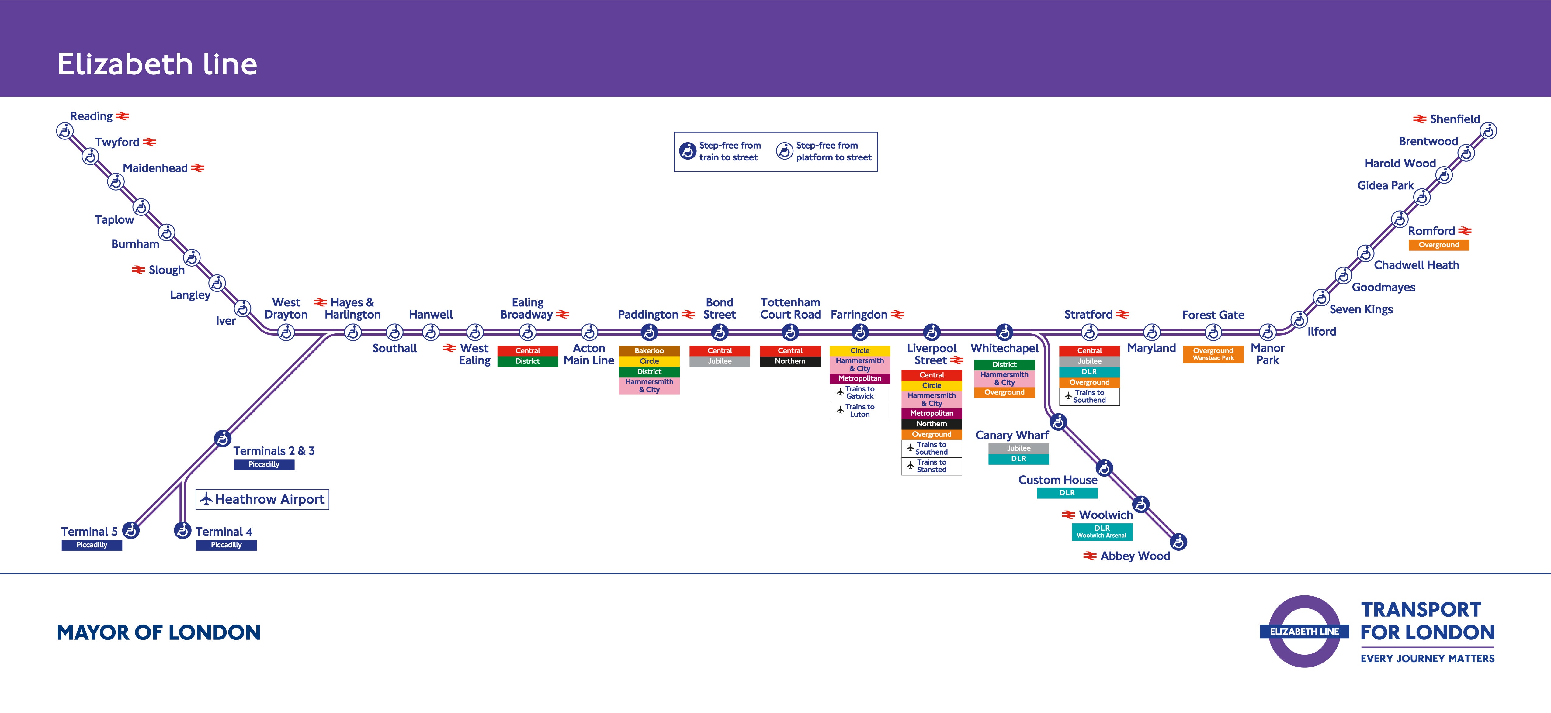 The Elizabeth Line map