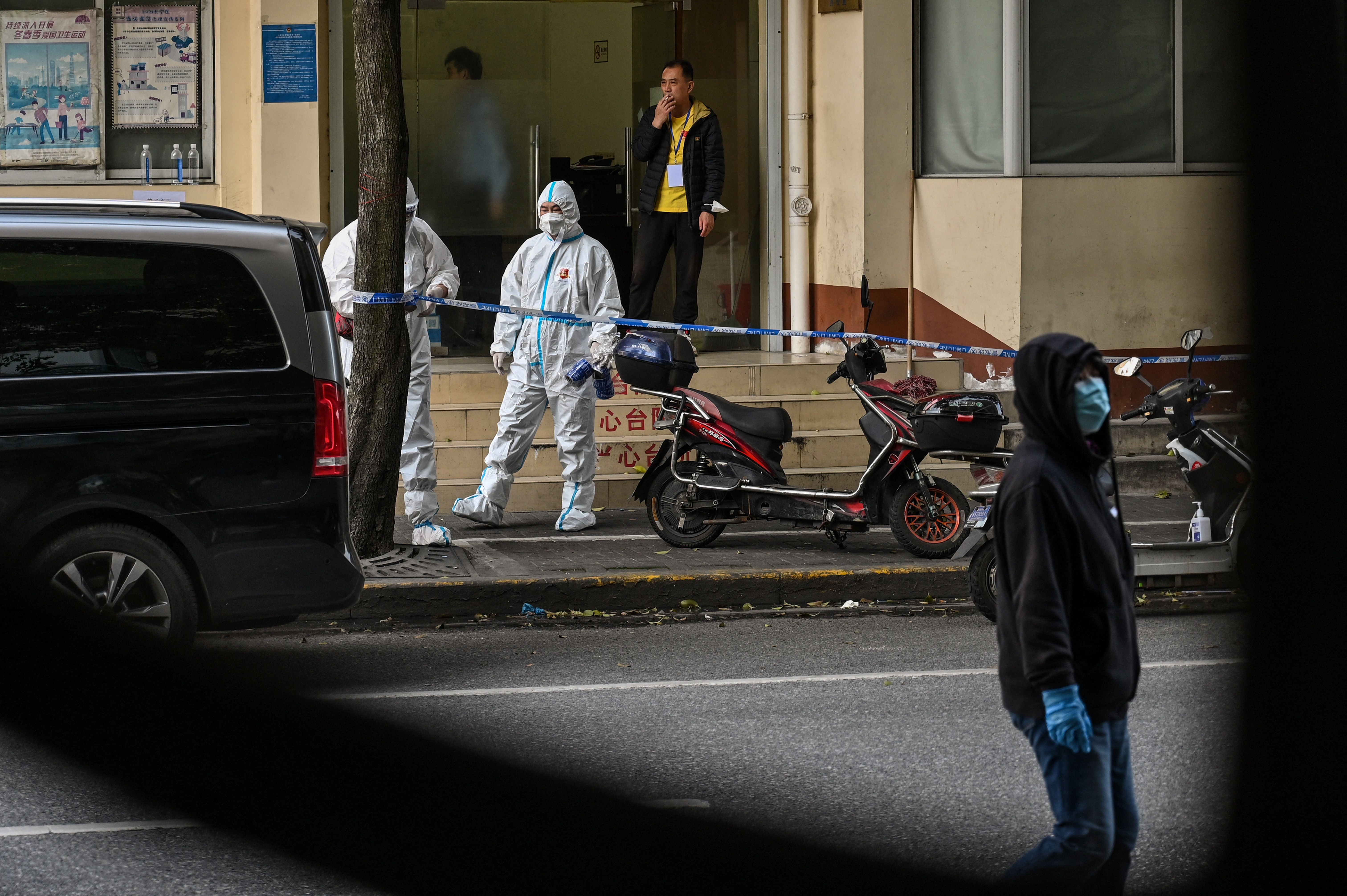 Staff members of the nursing home then take the resident back inside the building