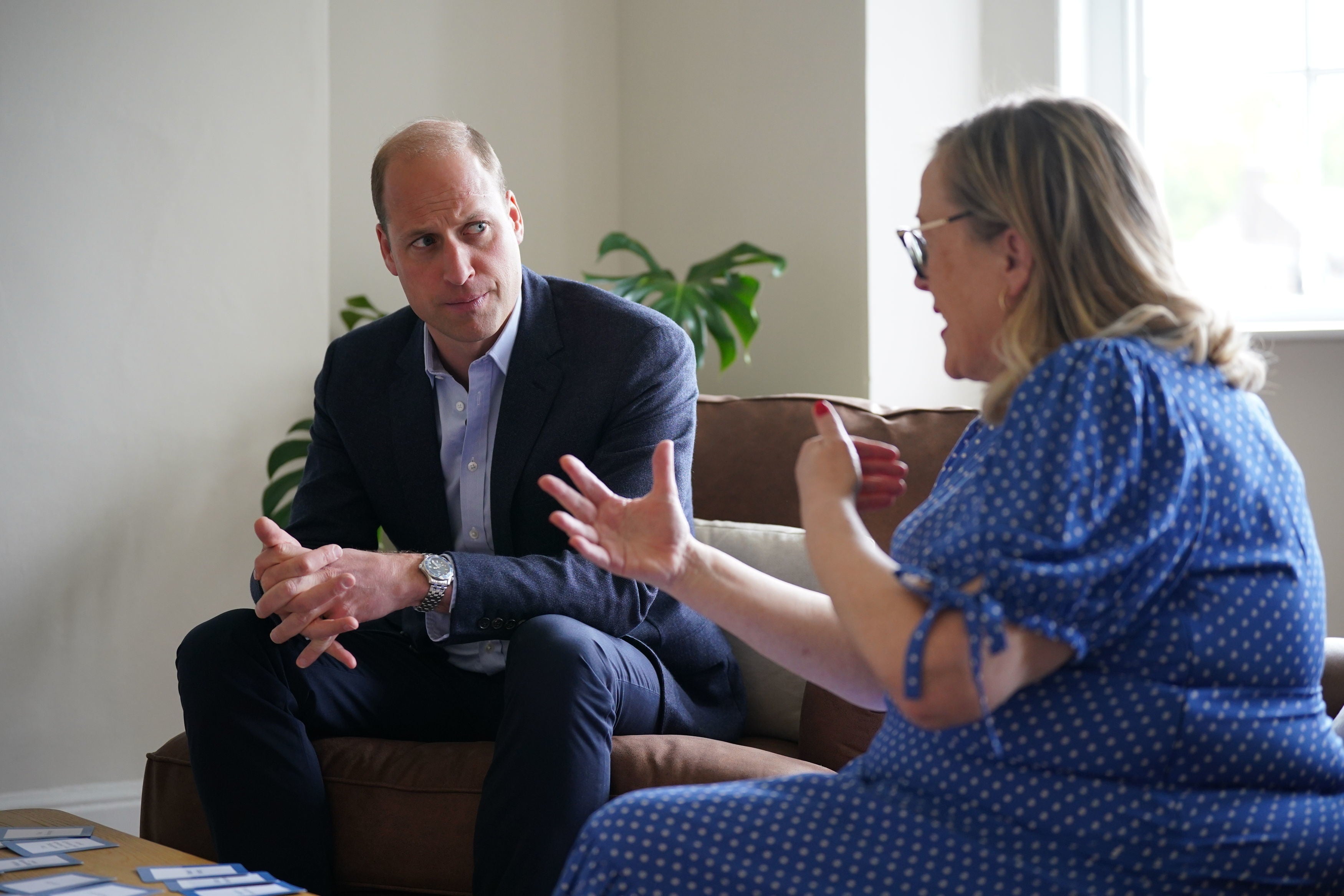 The Duke of Cambridge spoke with Clinical Lead Jane Boland during a visit to the new London centre of James' Place.