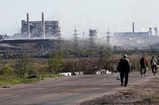 Heavy fighting at Mariupol steel plant where 30 children remain trapped 