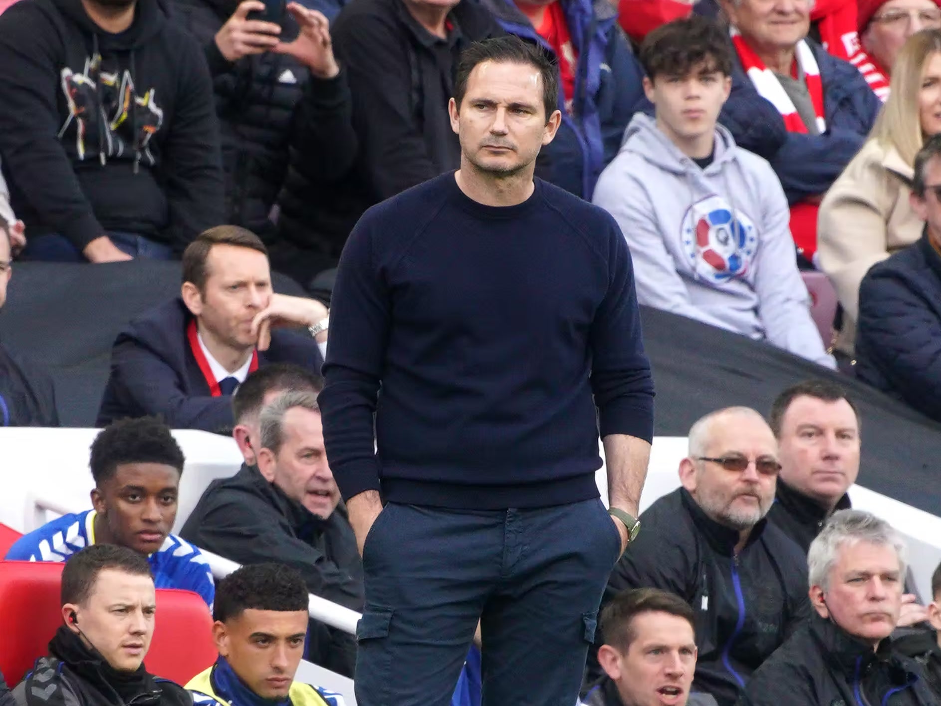 Frank Lampard’s side lost at Anfield (Peter Byrne/PA)