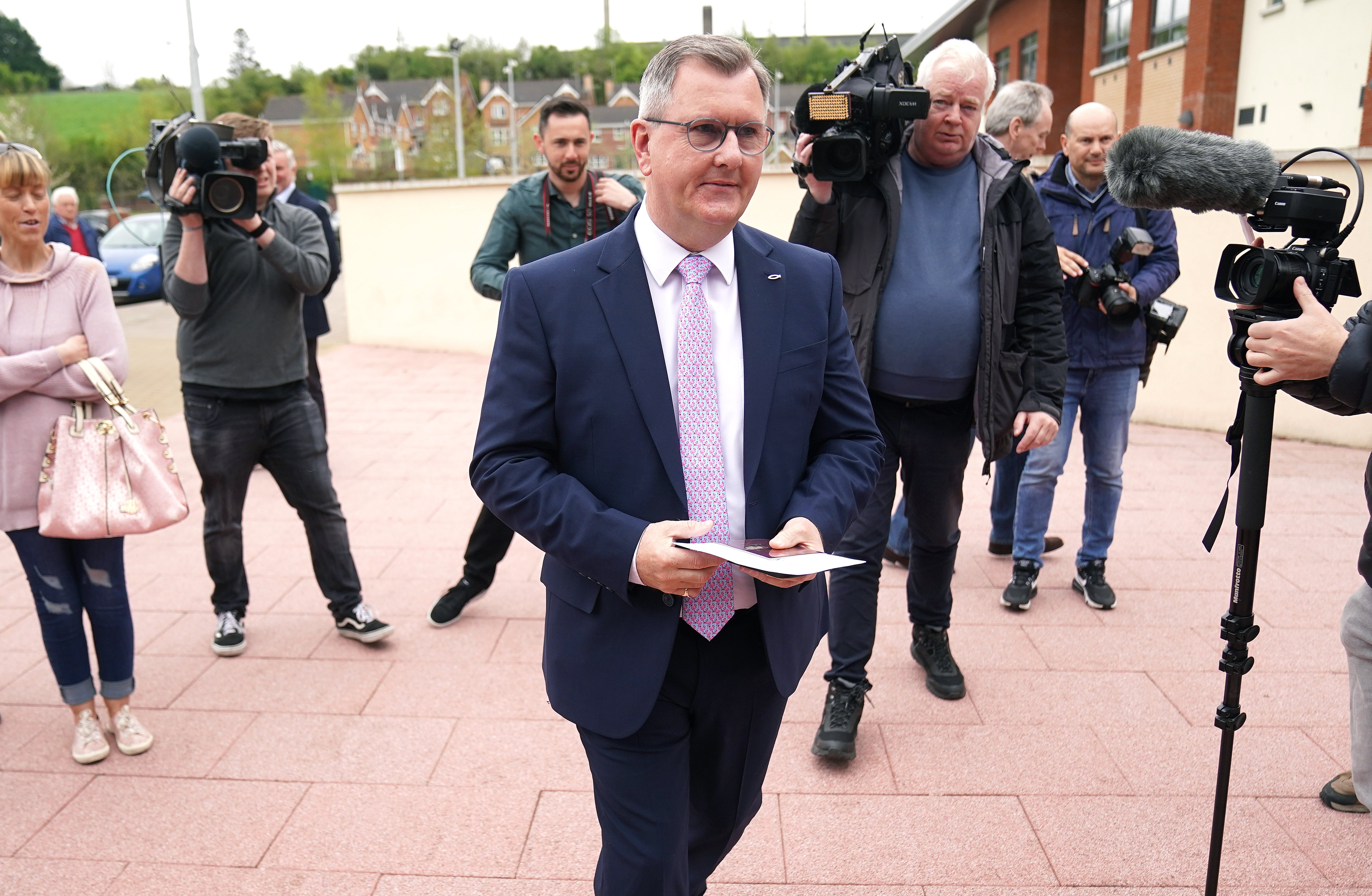 Democratic Unionist leader Sir Jeffrey Donaldson urged the UK Government to act against the protocol (Brain Lawless/PA)
