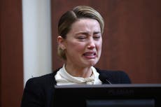 Amber Heard bursts into tears as she recalls alleged violation by Johnny Depp
