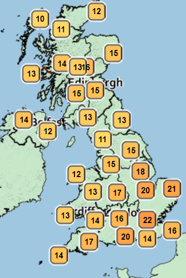 Britain is seeing above average temperatures this May, according to the Met Office