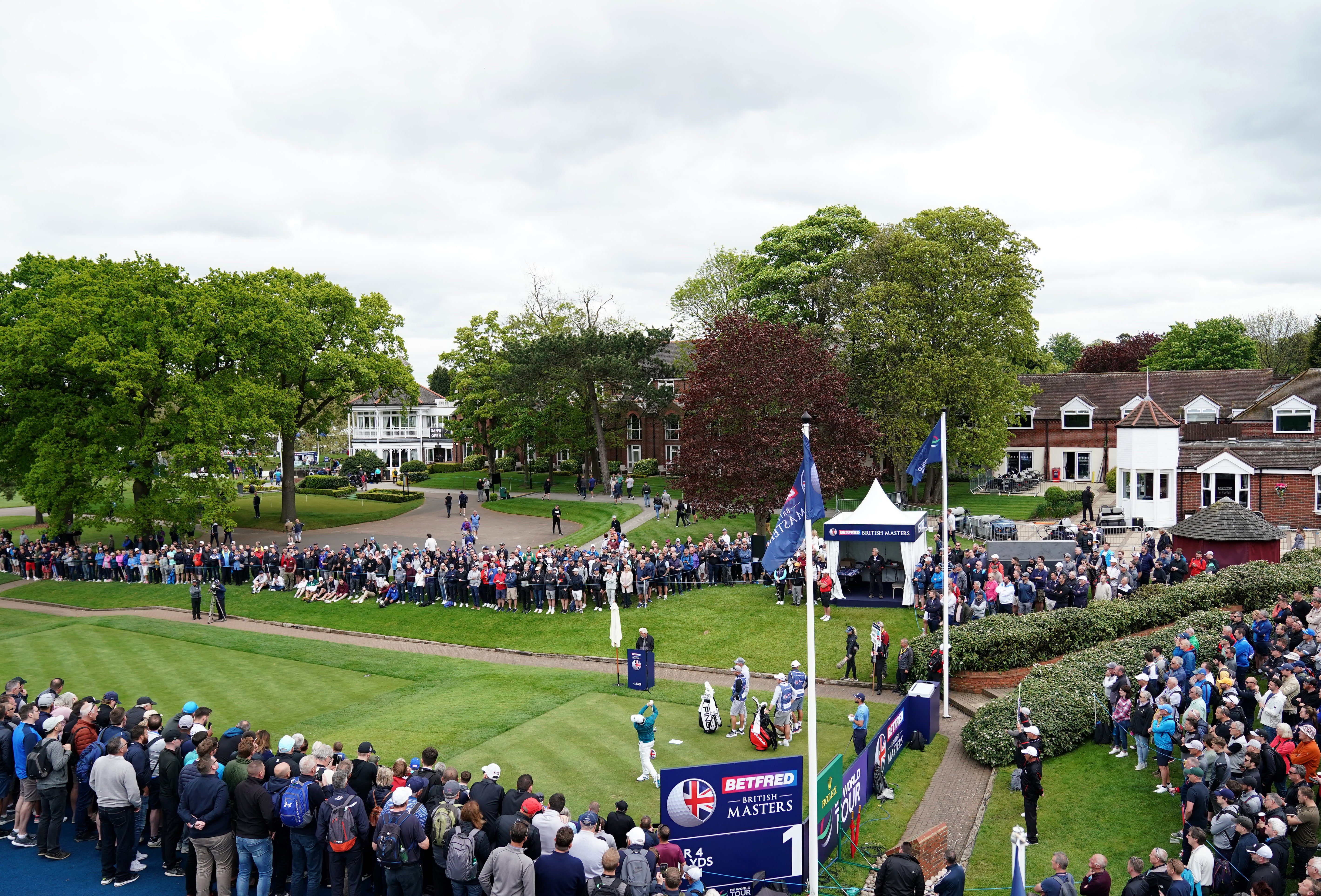 Scotland’s Robert MacIntyre tees off on the first hole during day two of the Betfred British Masters at The Belfry (Zac Goodwin/PA)