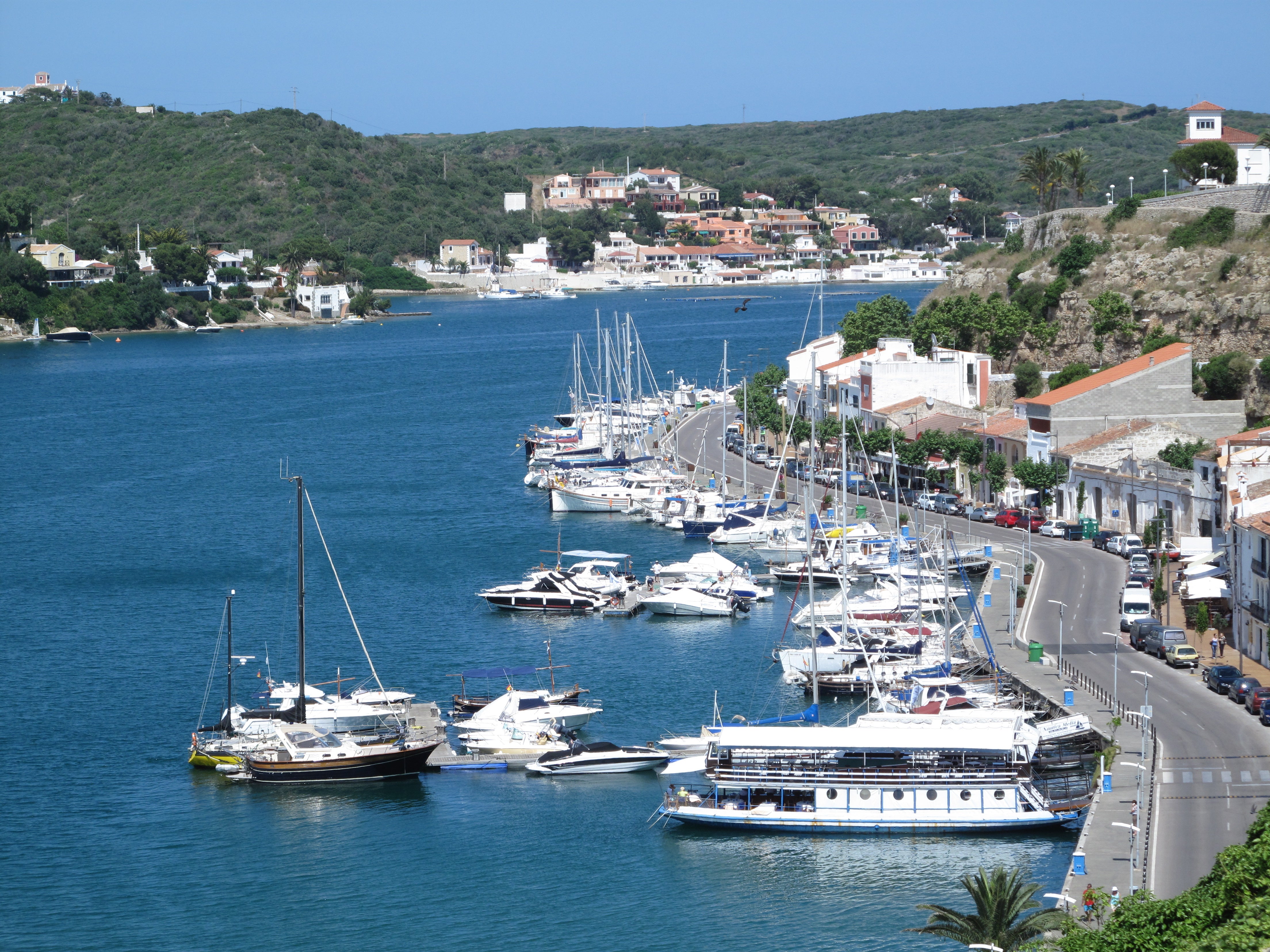 The port city of Mahon, capital of Menorca