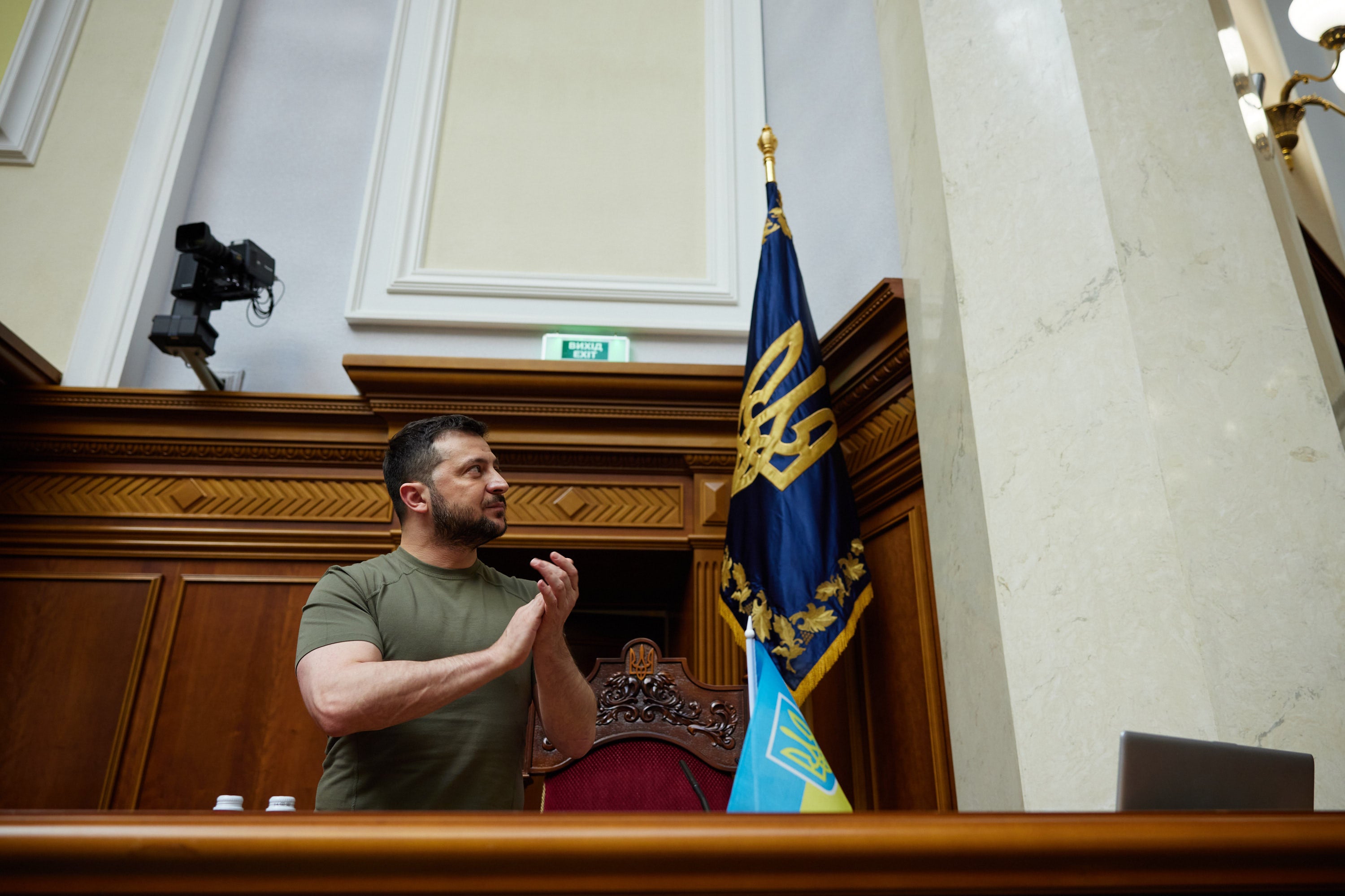 Ukrainian president Volodymyr Zelensky (Ukrainian Presidential Press Office/PA)