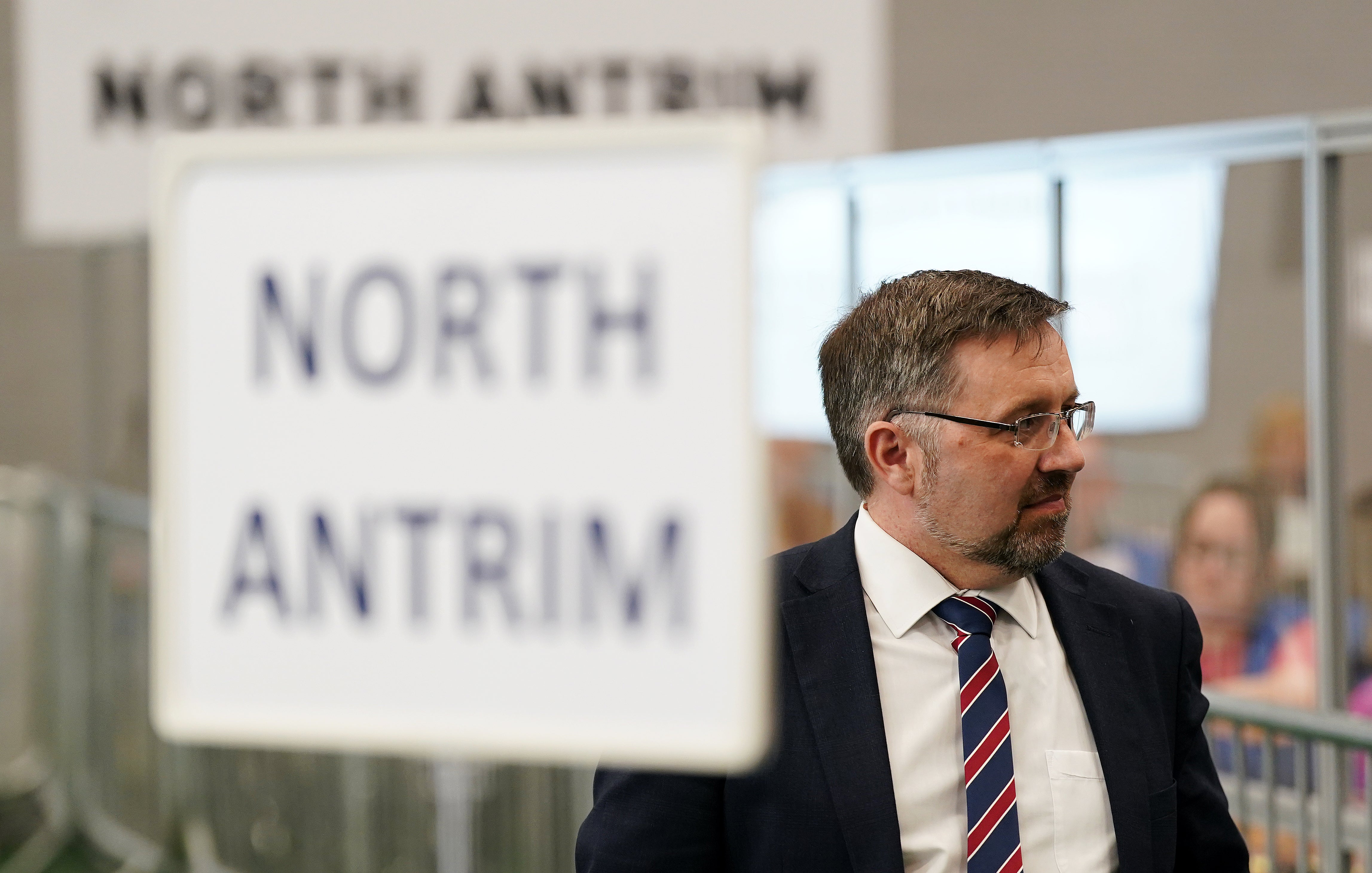 Ulster Unionist Party candidate for North Antrim Robin Swann topped the poll in North Antrim (Brian Lawless/PA)