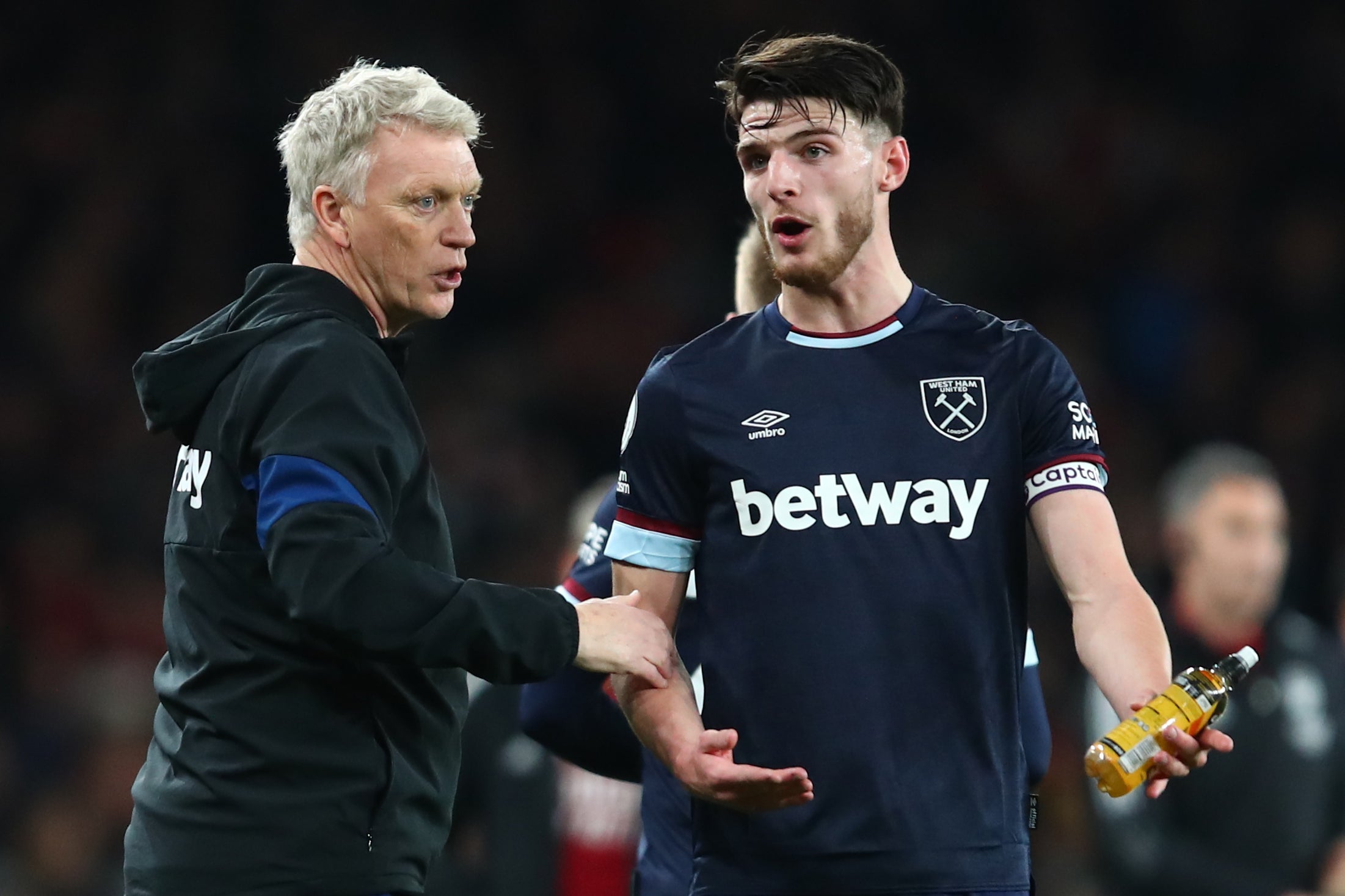 David Moyes says West Ham won’t punish Declan Rice