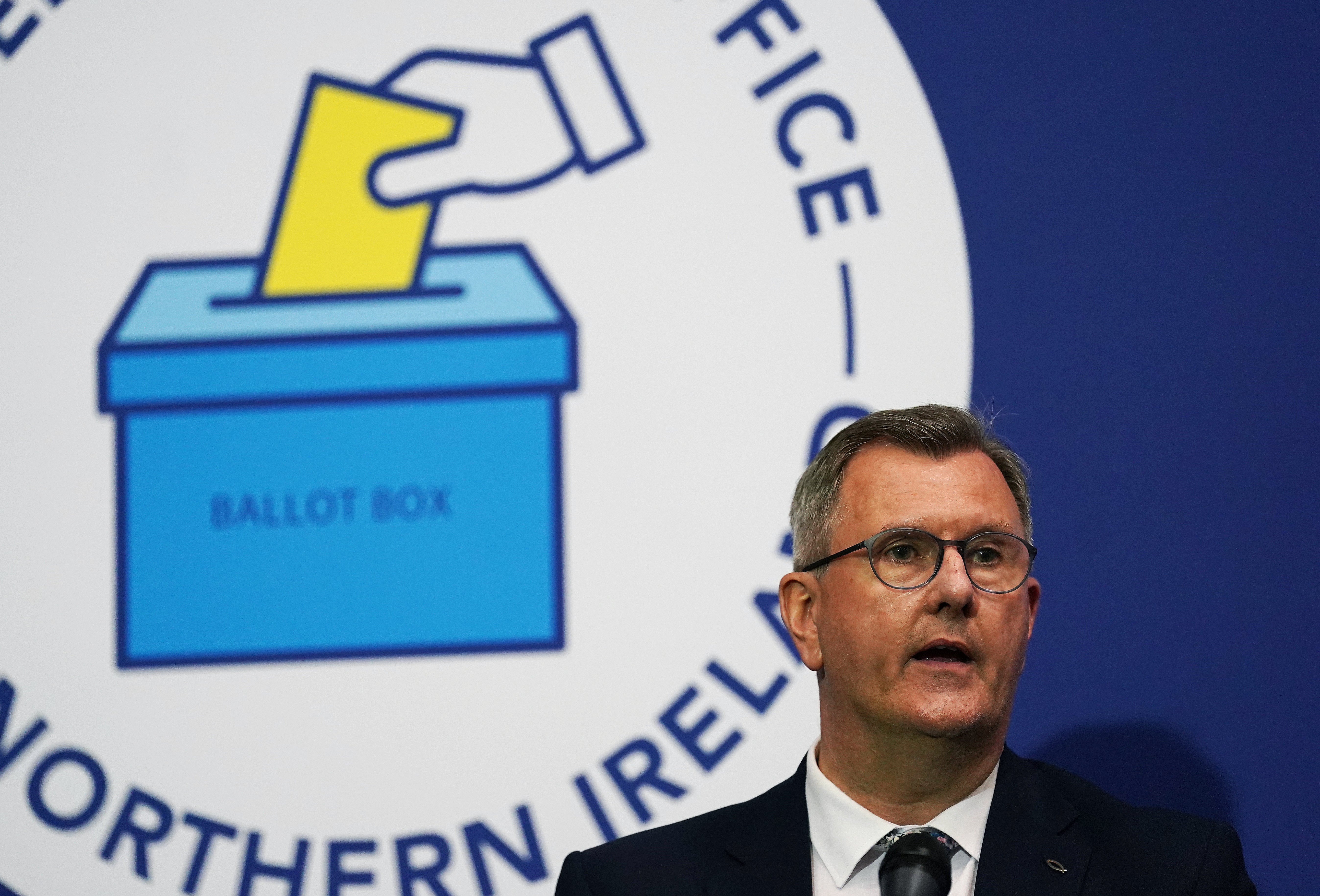 Sir Jeffrey Donaldson’s DUP will retain its position as the largest unionist party (Brian Lawless/PA)