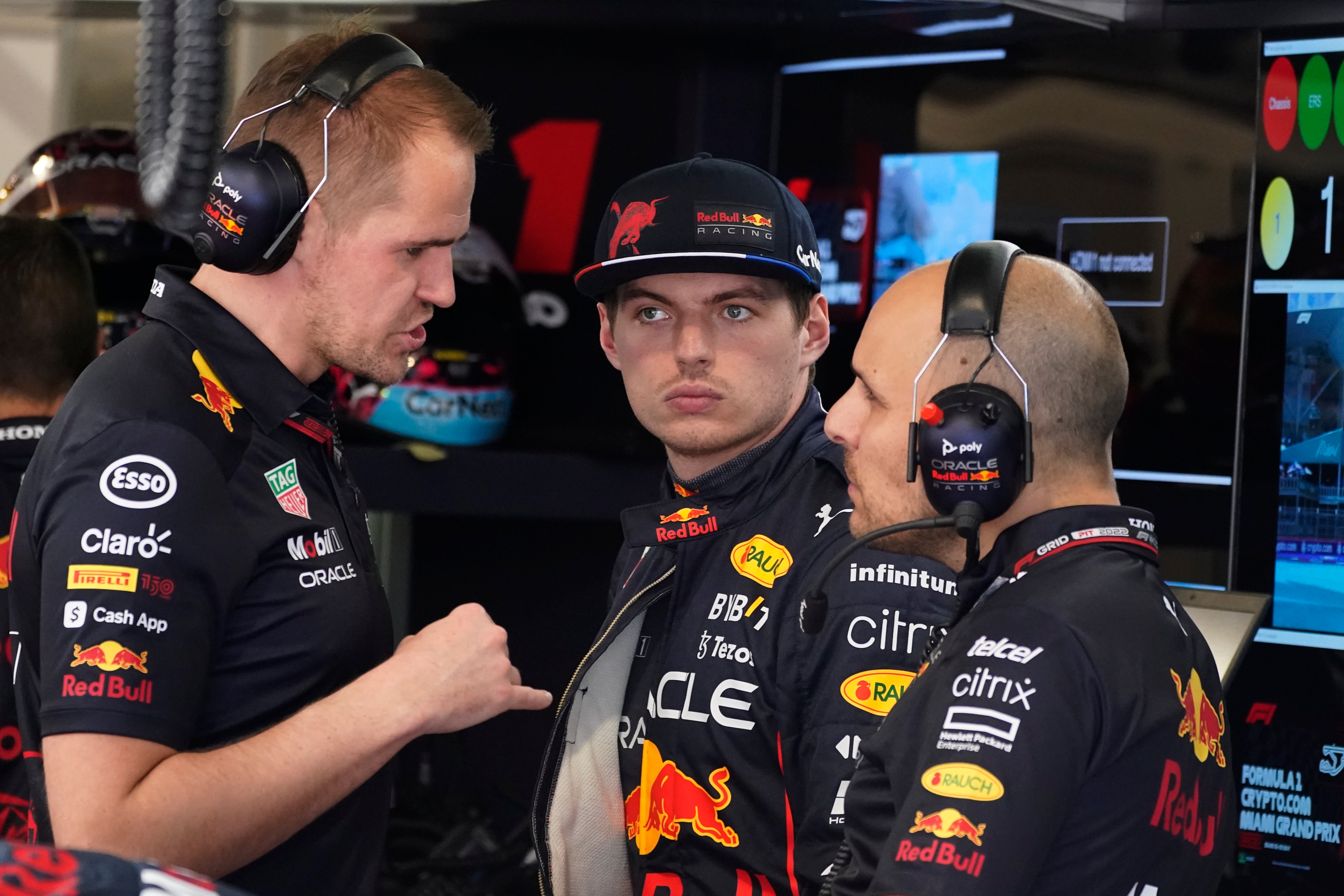 Max Verstappen spun in final practice for the Miami Grand Prix (Darron Cummings/AP)