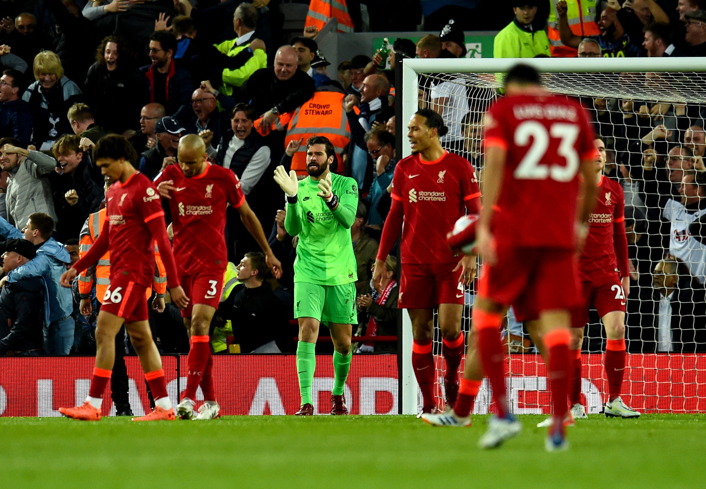 Liverpool were held to a draw by Spurs at Anfield