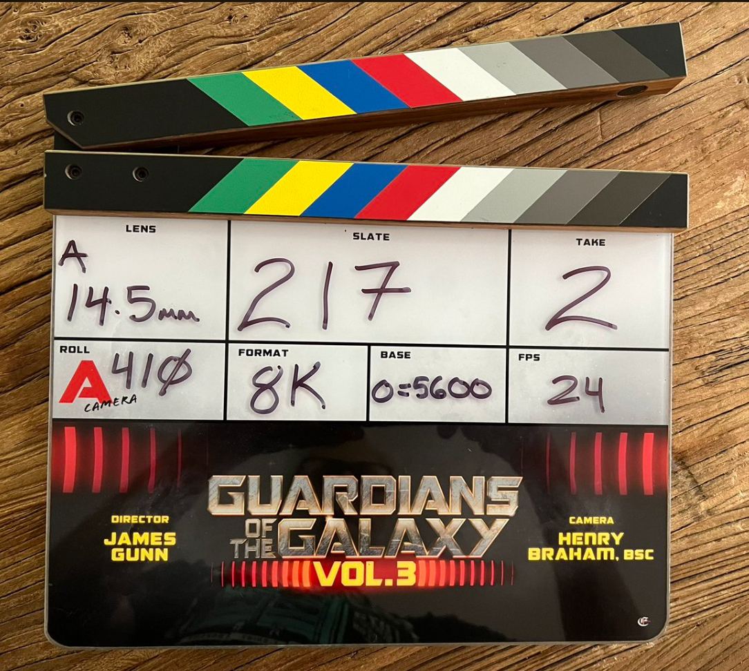 James Gunn shared the slate for the ‘final shot’ he filmed for ‘Guardians of the Galaxy Vol 3’