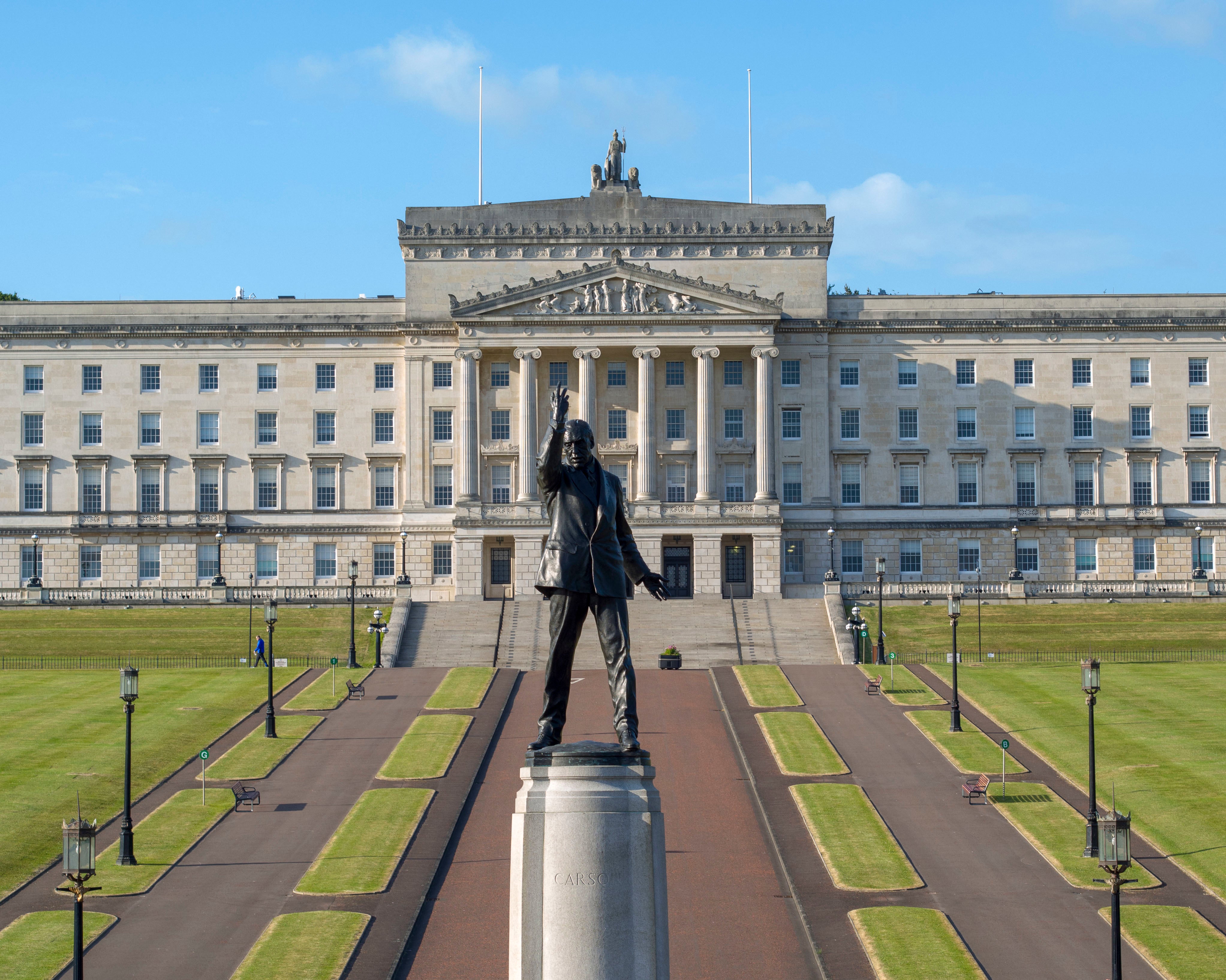 Aerial view of the Parliament Buildings at Stormont in Belfast (PA