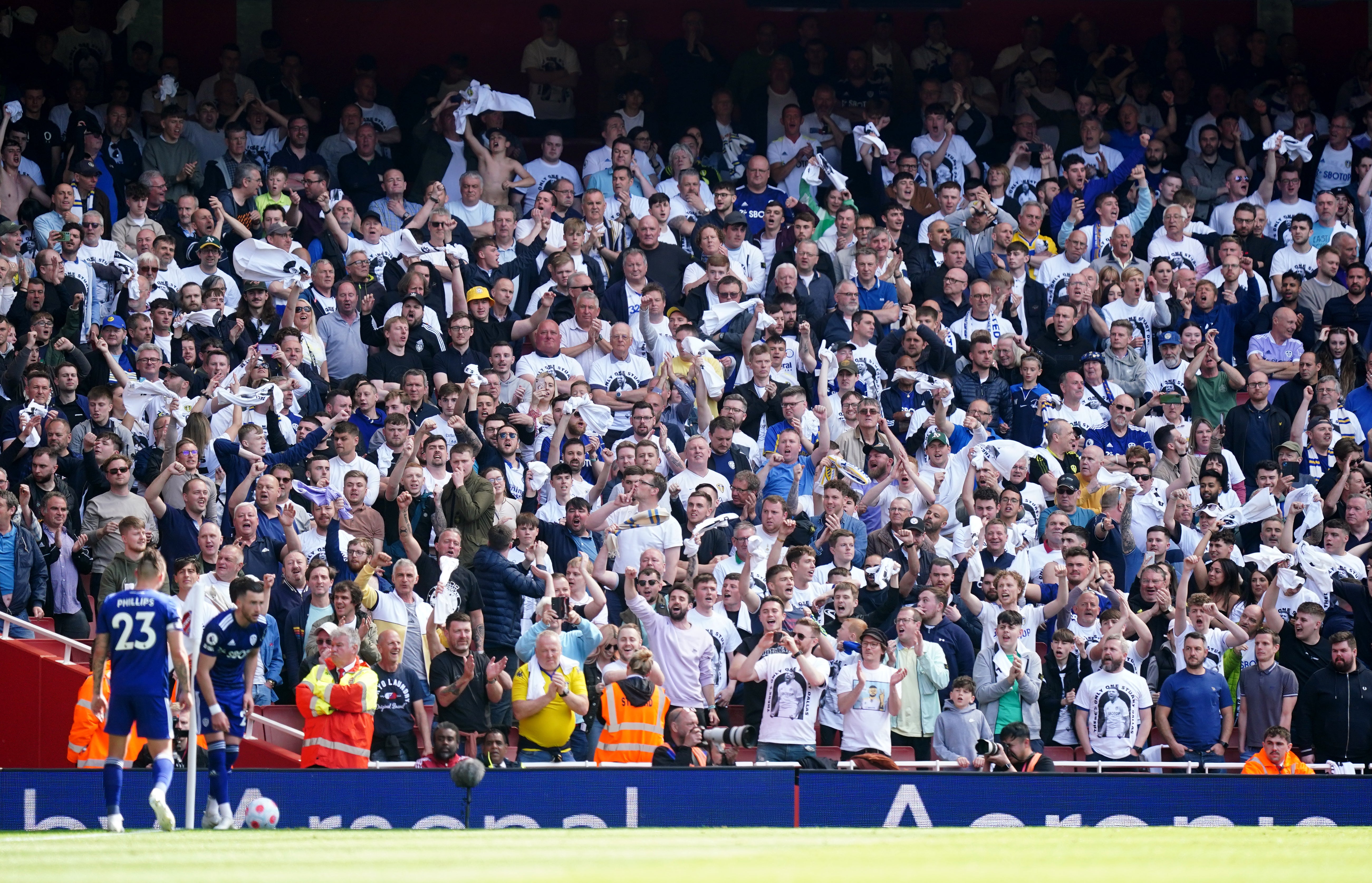 Leeds pulled a goal back from a rare corner (Mike Egerton/PA)