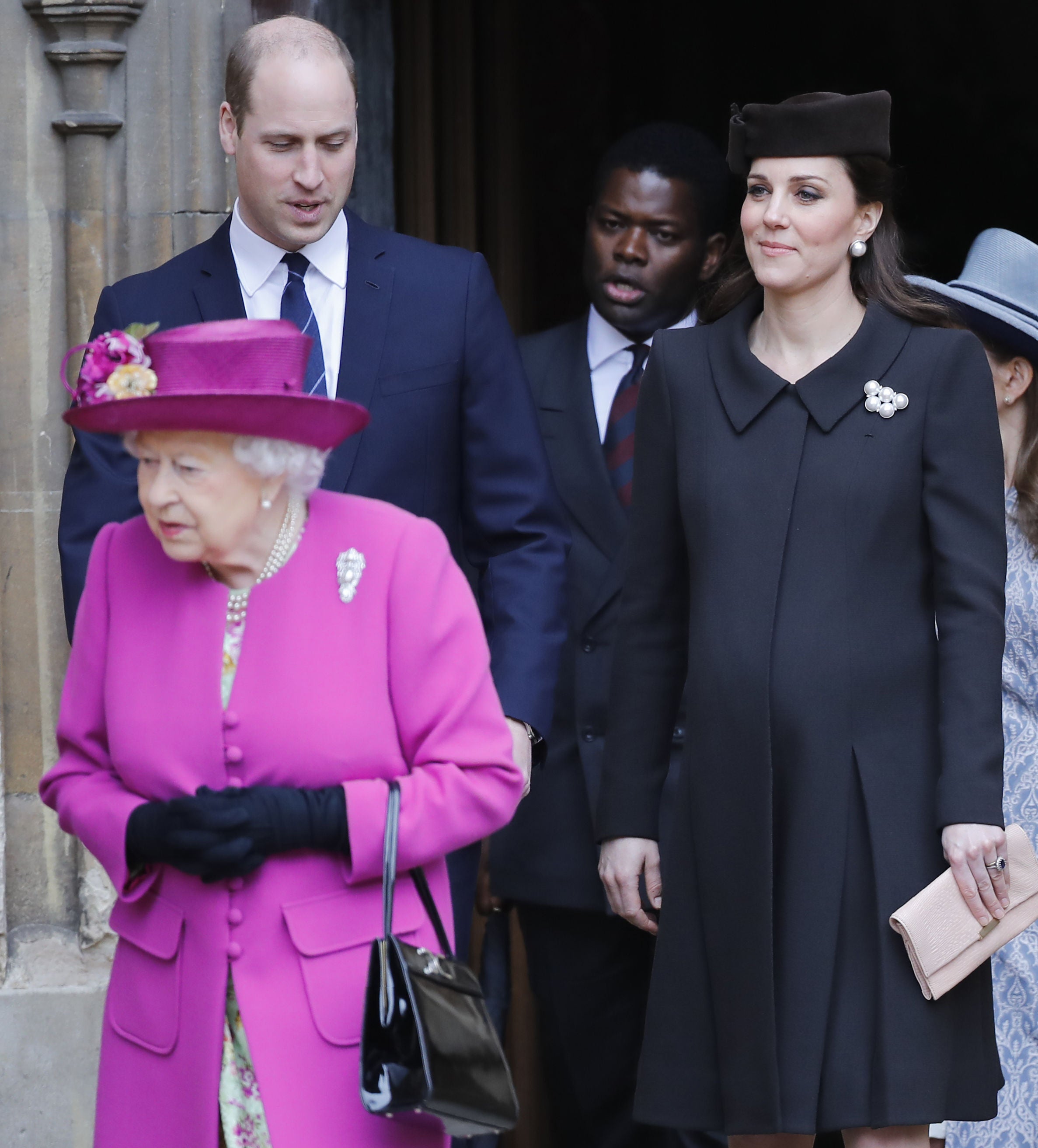 The Duke and Duchess of Cambridge and the Queen (Tolga Akmen/PA)