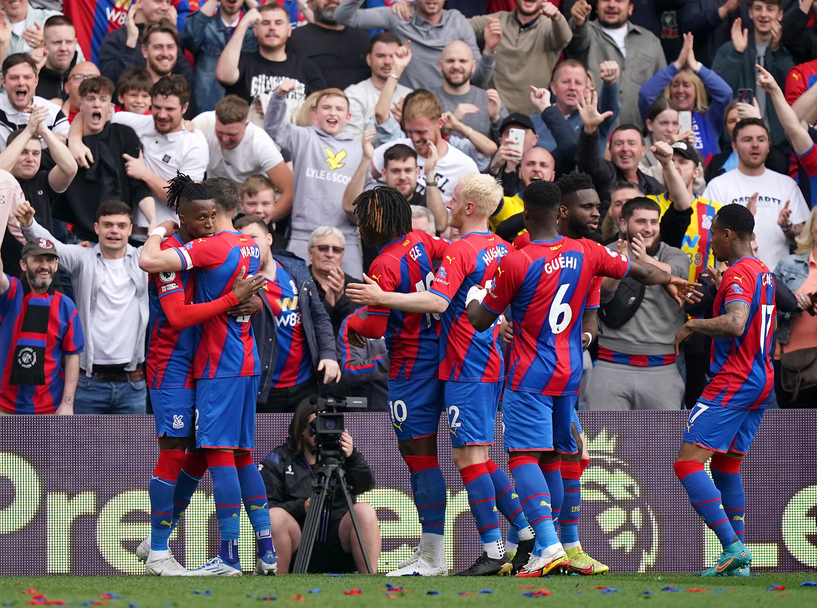 Crystal Palace’s Wilfried Zaha scored his 14th goal of the season (Yui Mok/PA)