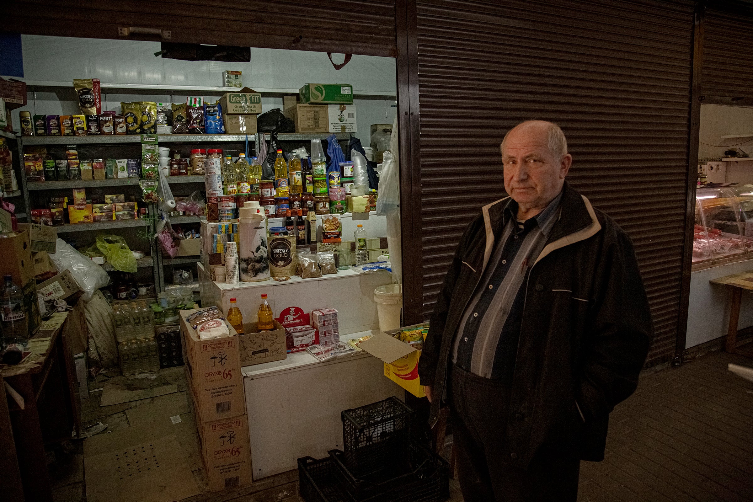 Petro Trotsenko spent the entire occupation in the basement of his house and his market stall in Bucha was looted by Russians