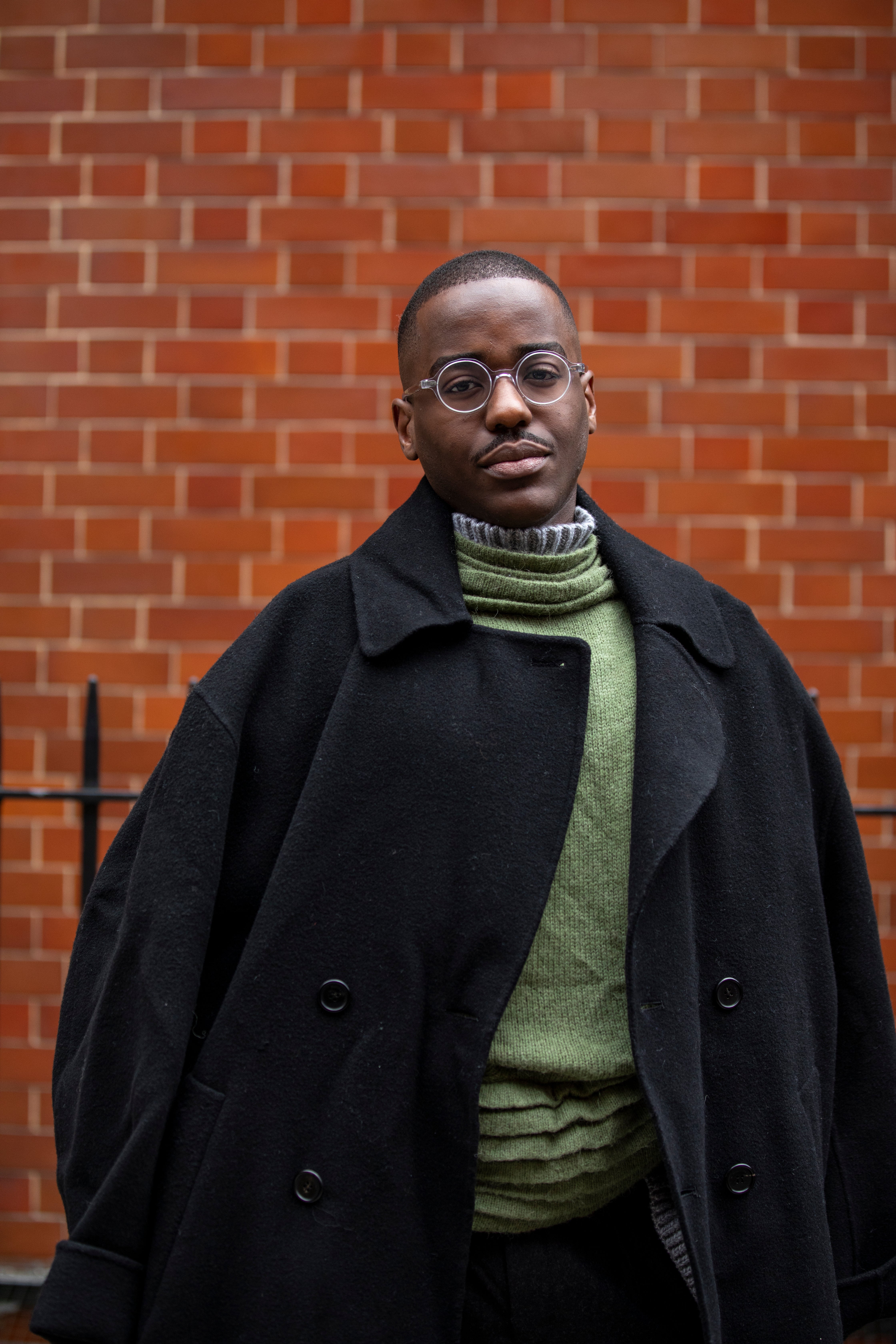 Ncuti Gatwa outside the JW Anderson show during London Fashion Week February 2020 on February 17, 2020 in London