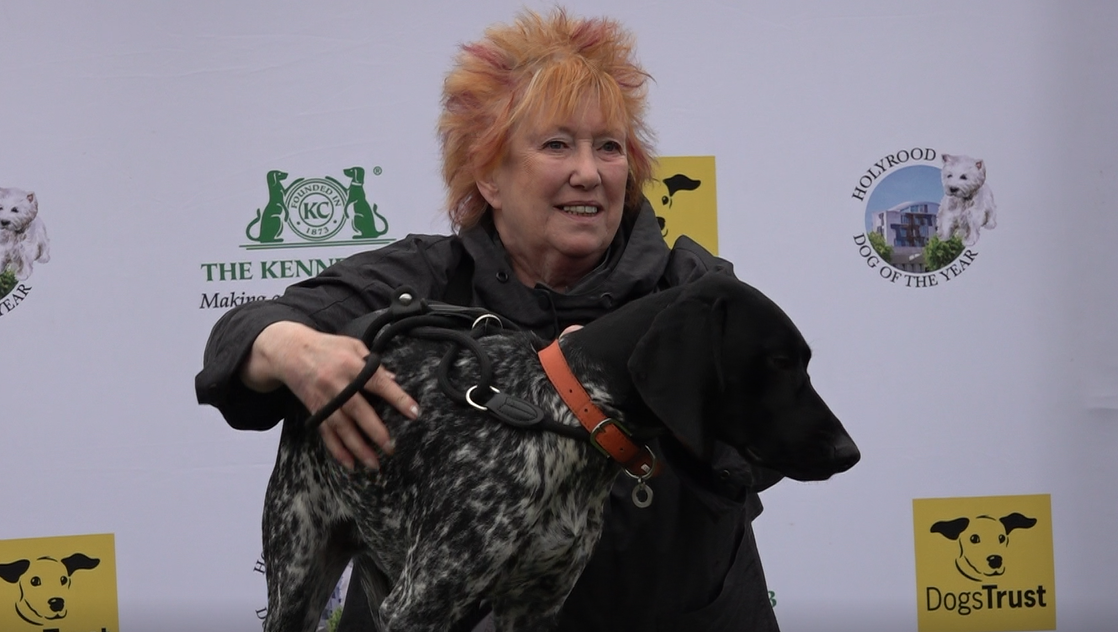 Christine Grahame with her winning dog Mabel (Dan Barker/PA)