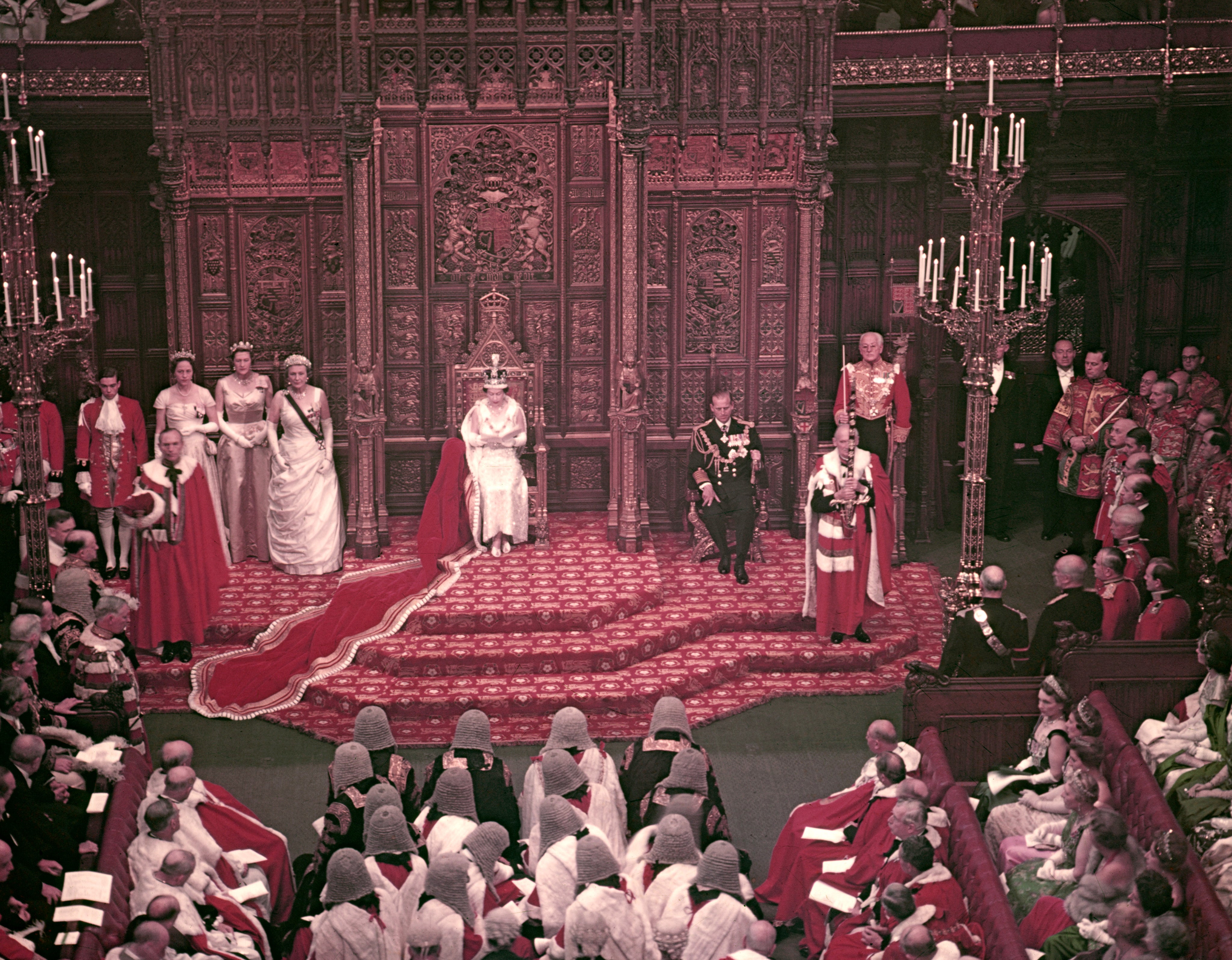 The Queen’s speech in 1958, the first time the speech was photographed