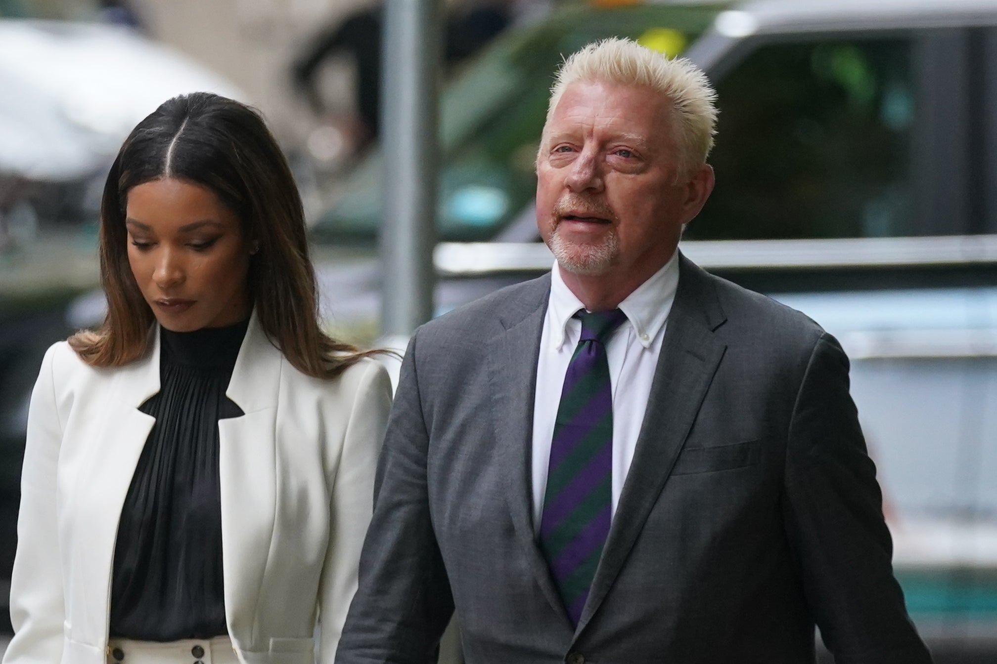 Becker with his girlfriend Lillian de Carvalho