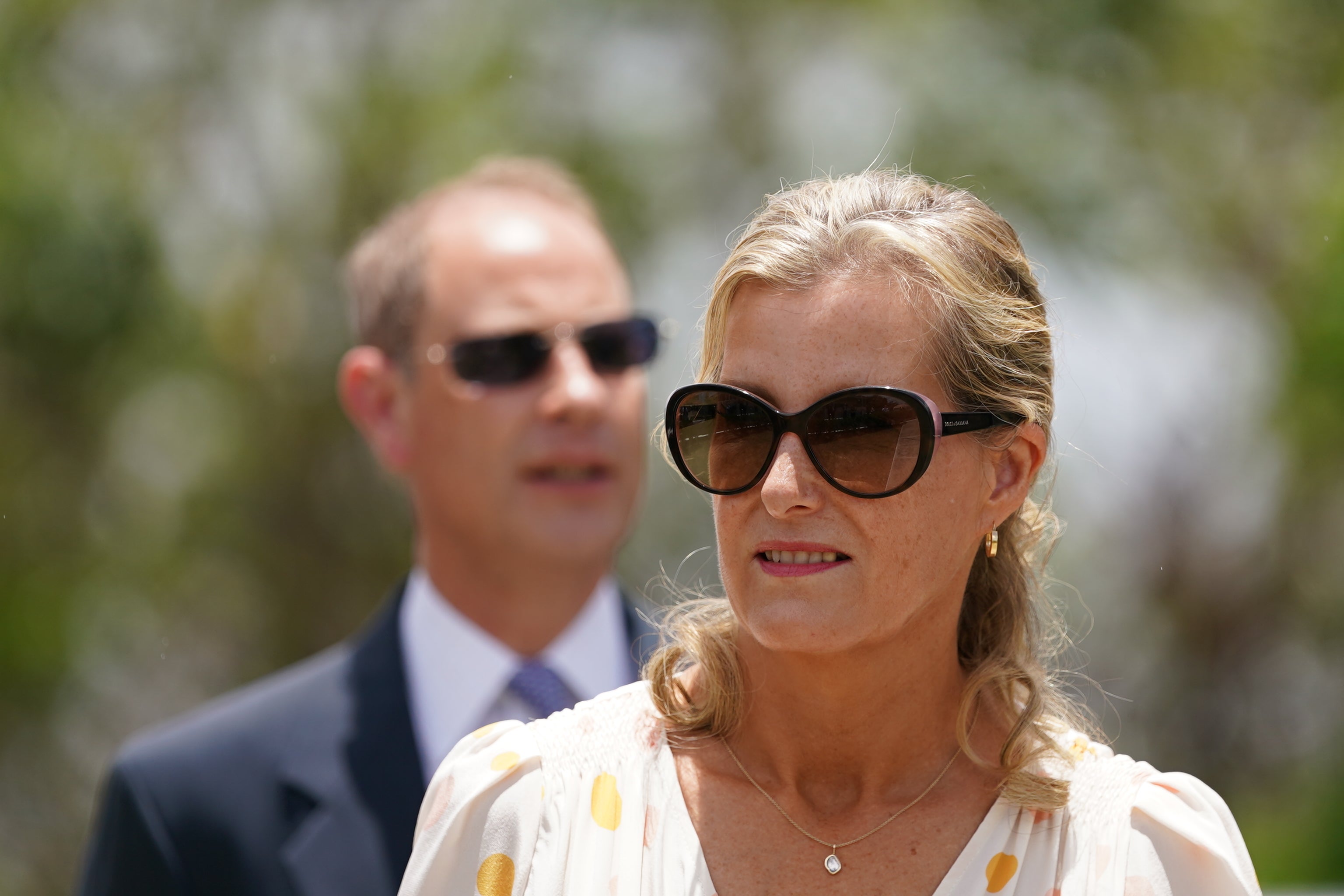 The Countess of Wessex has showed off her skills on the dancefloor with TV judge Rob Rinder at an event for Guernsey’s Liberation Day (Joe Giddens/PA)