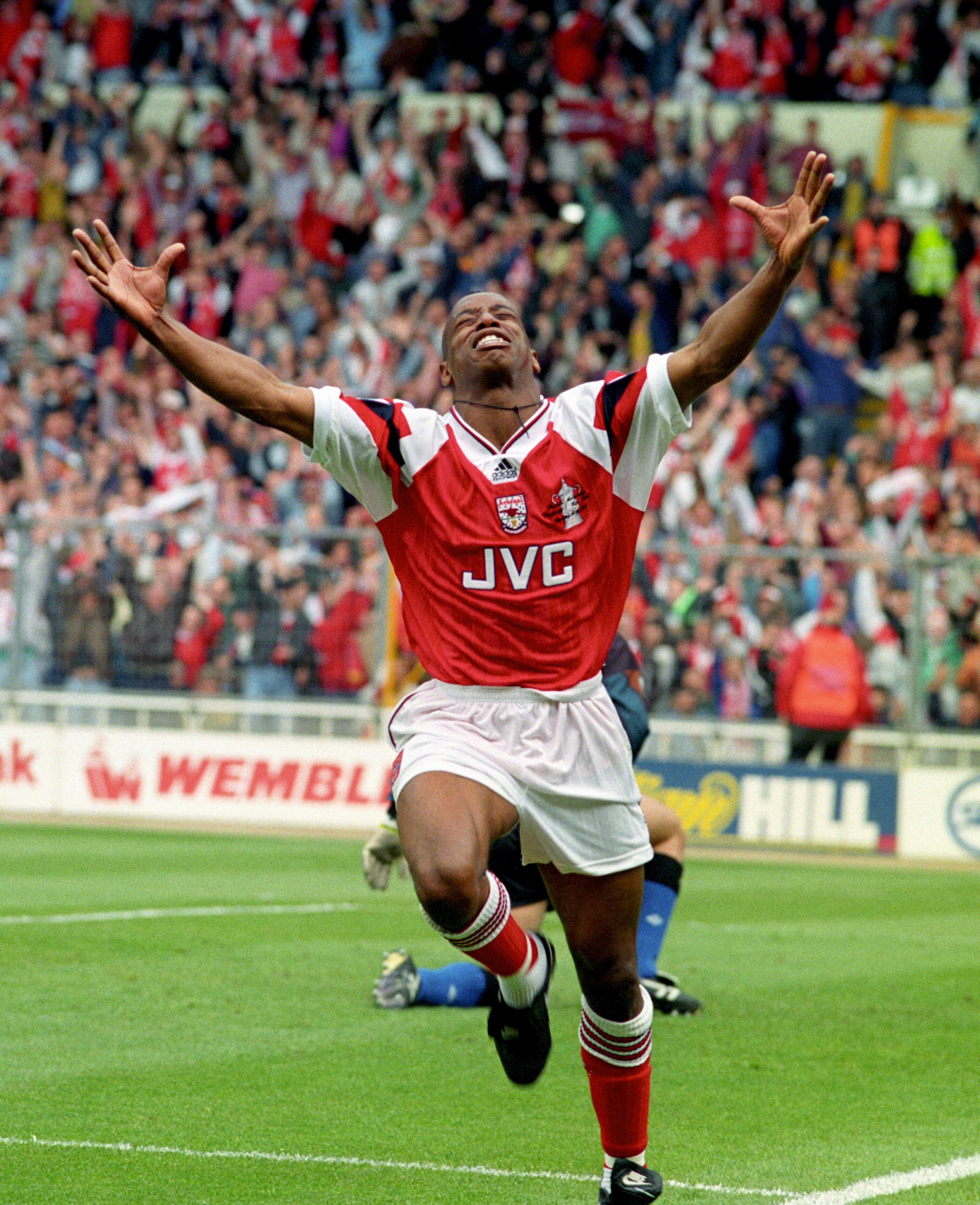 Arsenal’s Ian Wright scored against Sheffield Wednesday in the FA Cup final (Adam Butler/PA)