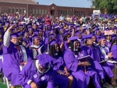 The incredible moment students at a Texas college find out they are debt-free, thanks to anonymous donor