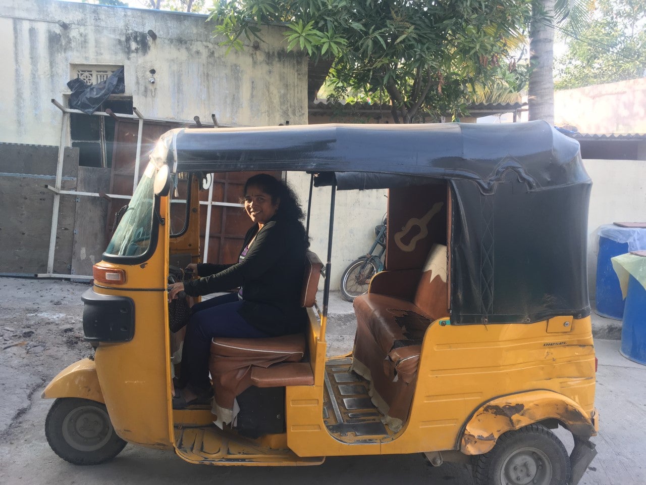 Vennapusa Narayanamma, known as ‘Auto Rani’, in Hyderabad, southern India